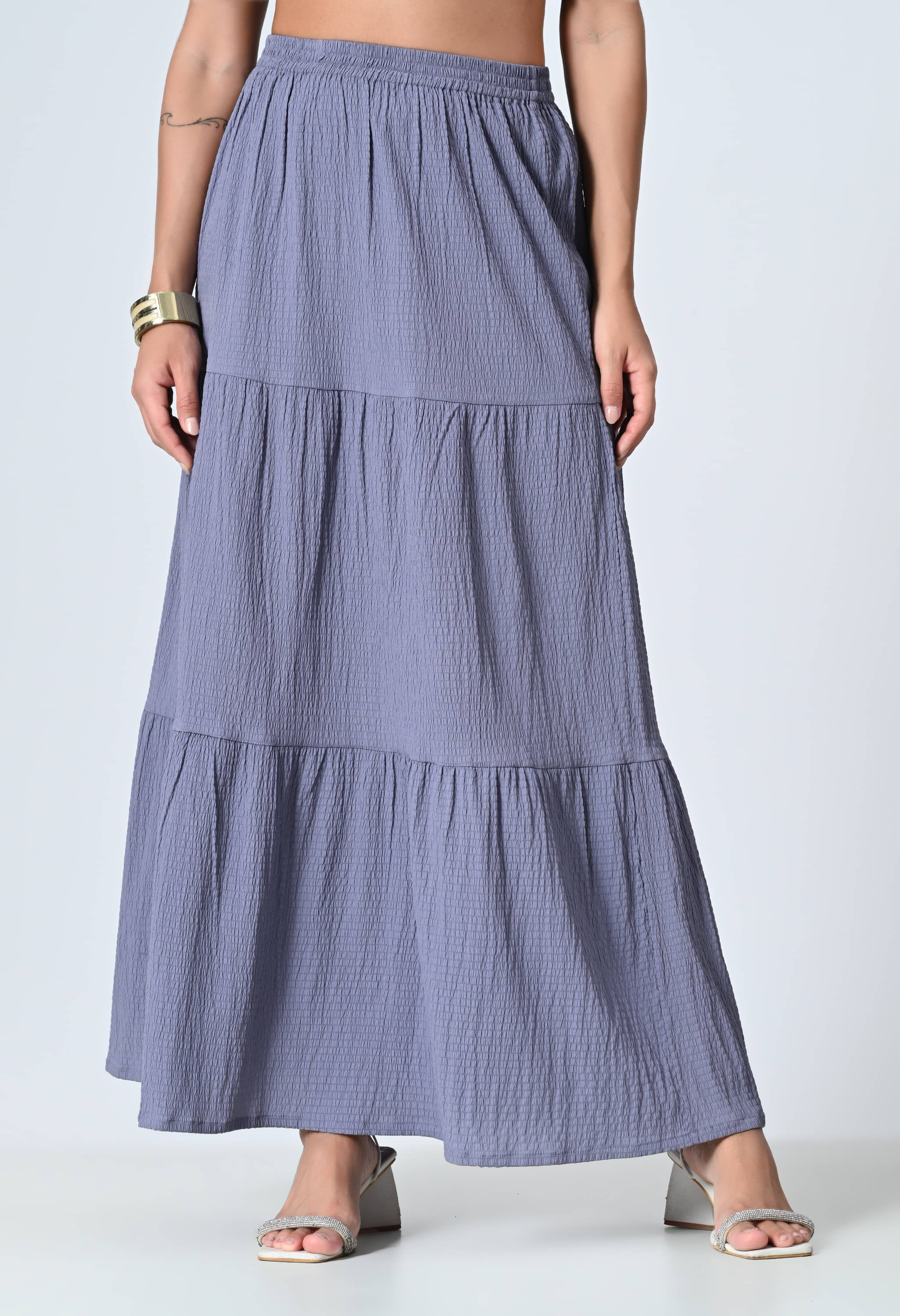     			OTIRA Purple Polyester Women's Flared Skirt ( Pack of 1 )