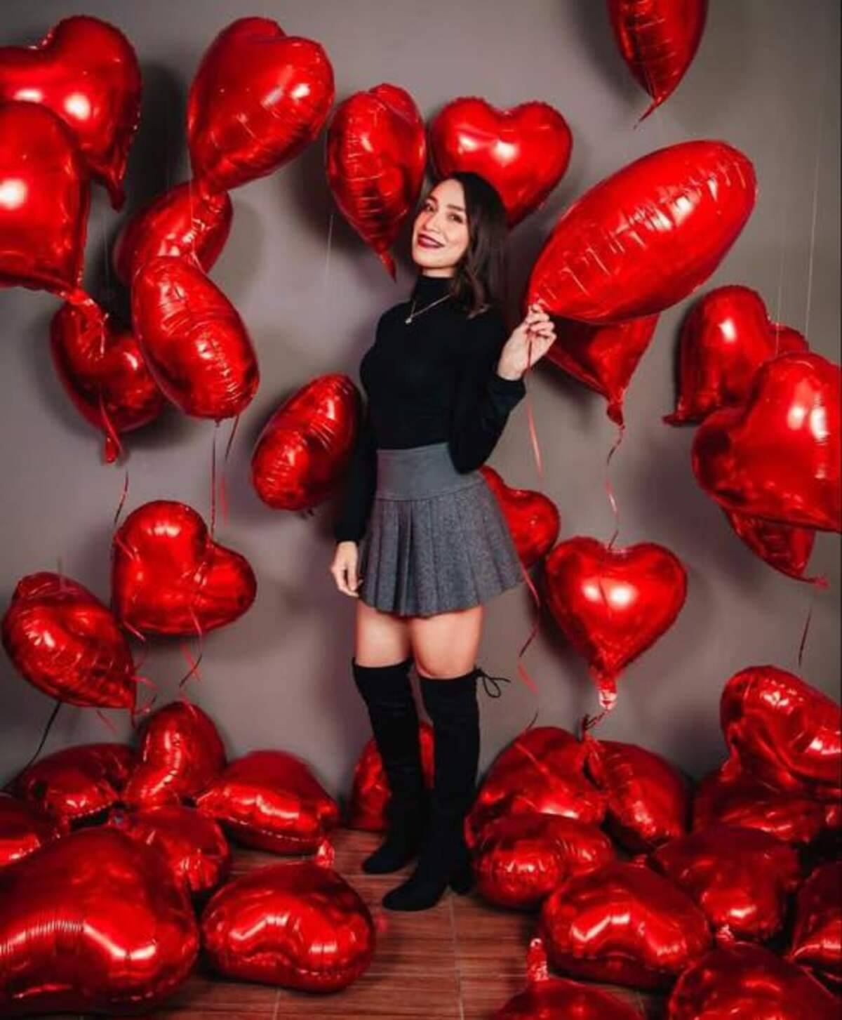PartyBooms 40 Love Red Foil Balloons Pack of 40 PartyBooms 40 Love Red Foil Balloons Pack of 40