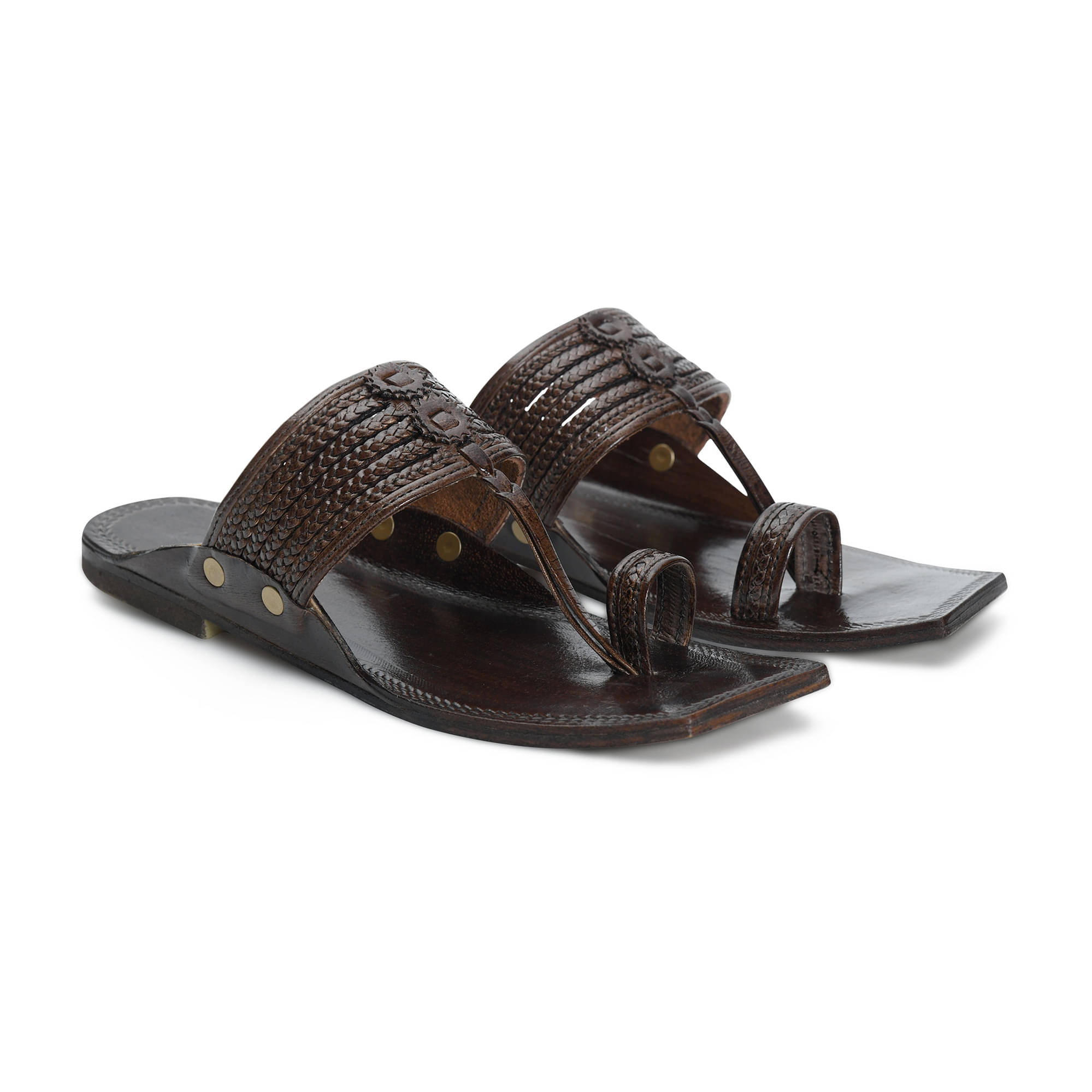     			STEPSOFT Brown Men's Kolhapuris