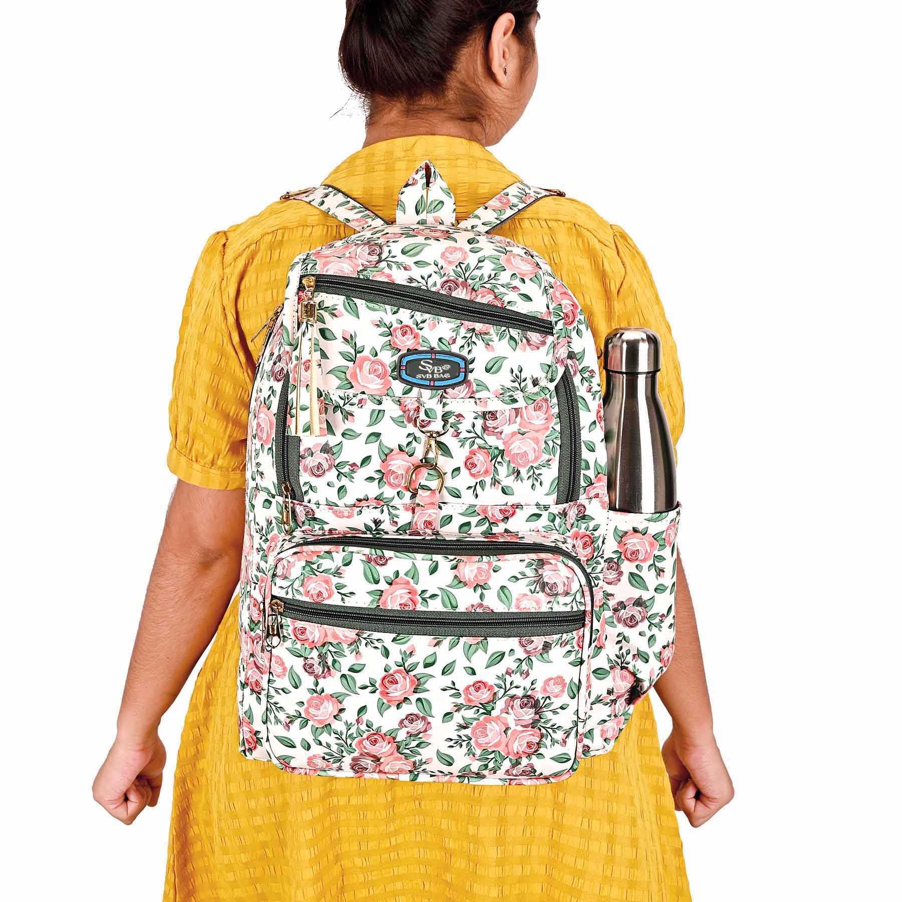     			SVB BAG 30 Ltrs Leather Backpack *For Girls ( Pink )