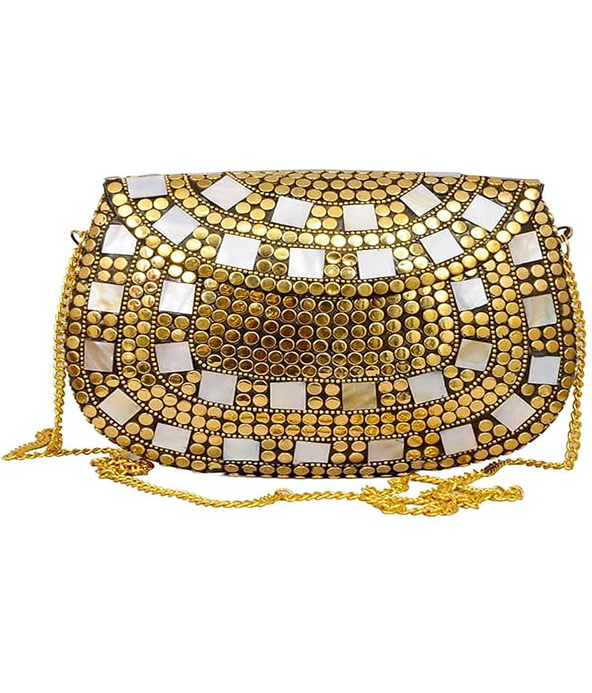 Shakuntla Vintage Gold Metal Crossbody - Handbags | Buy online on ZillyBuy