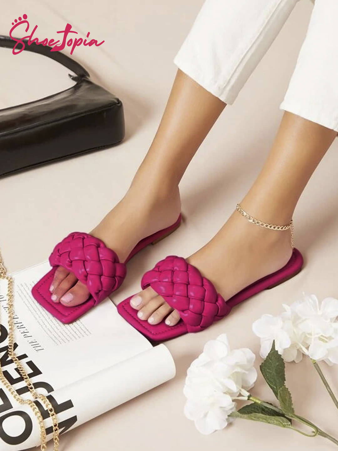     			Shoetopia Magenta Women's Flats
