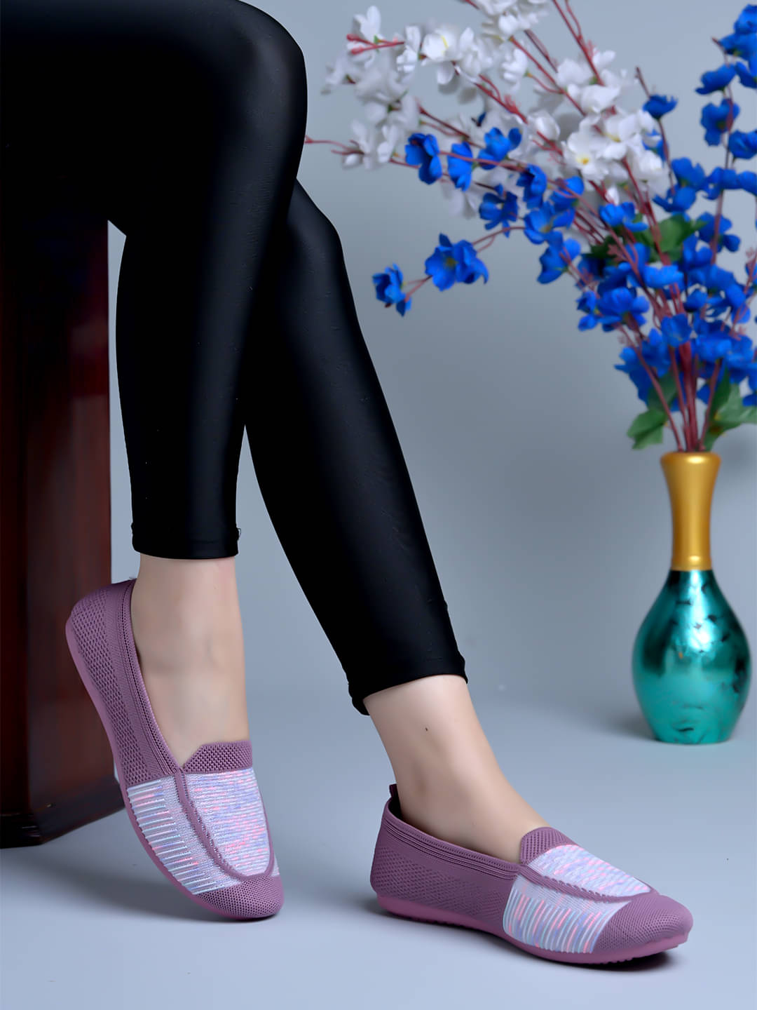     			Shoetopia Peach Women's Casual Ballerinas
