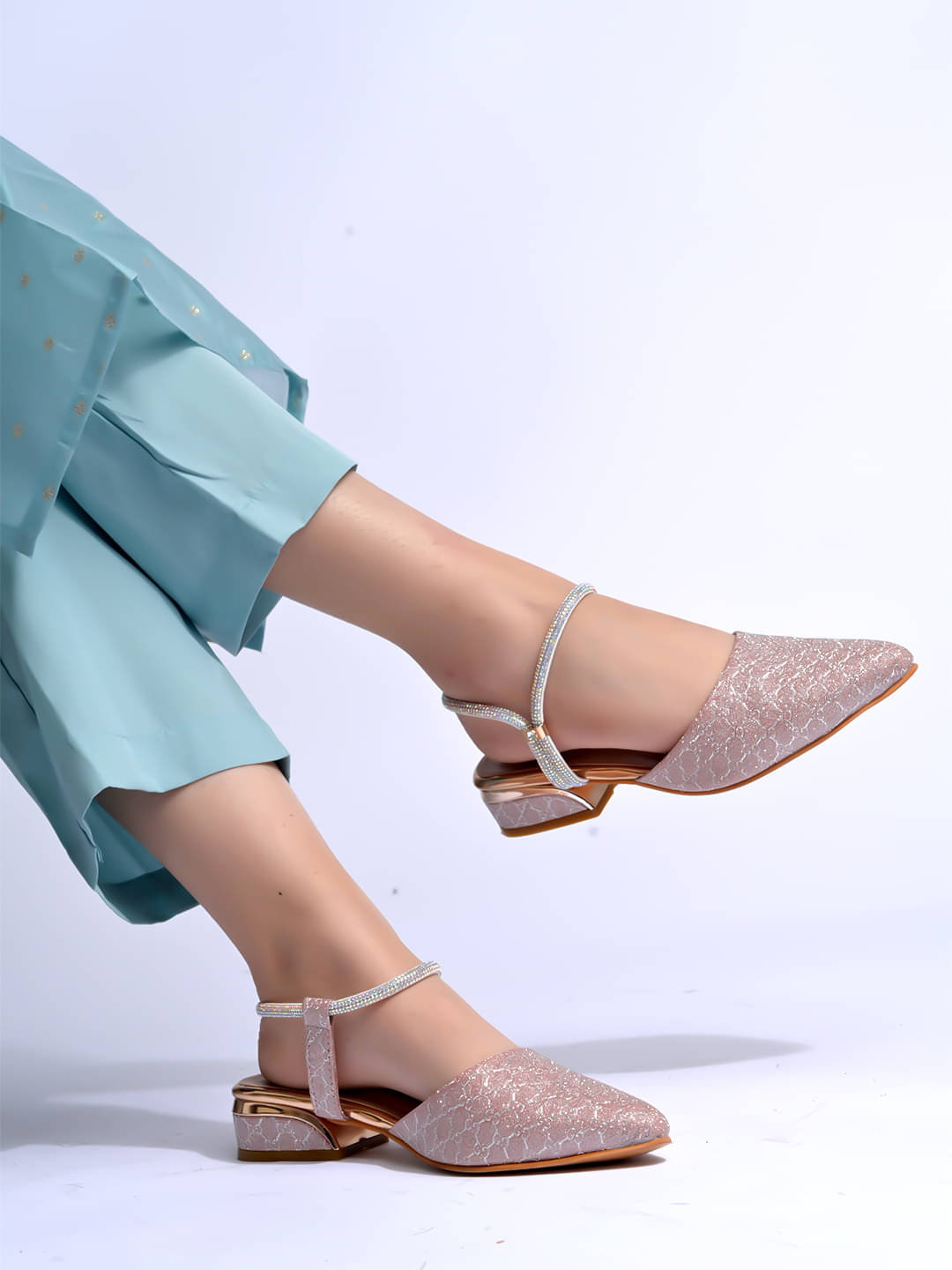     			Shoetopia Pink Women's Mules Heels