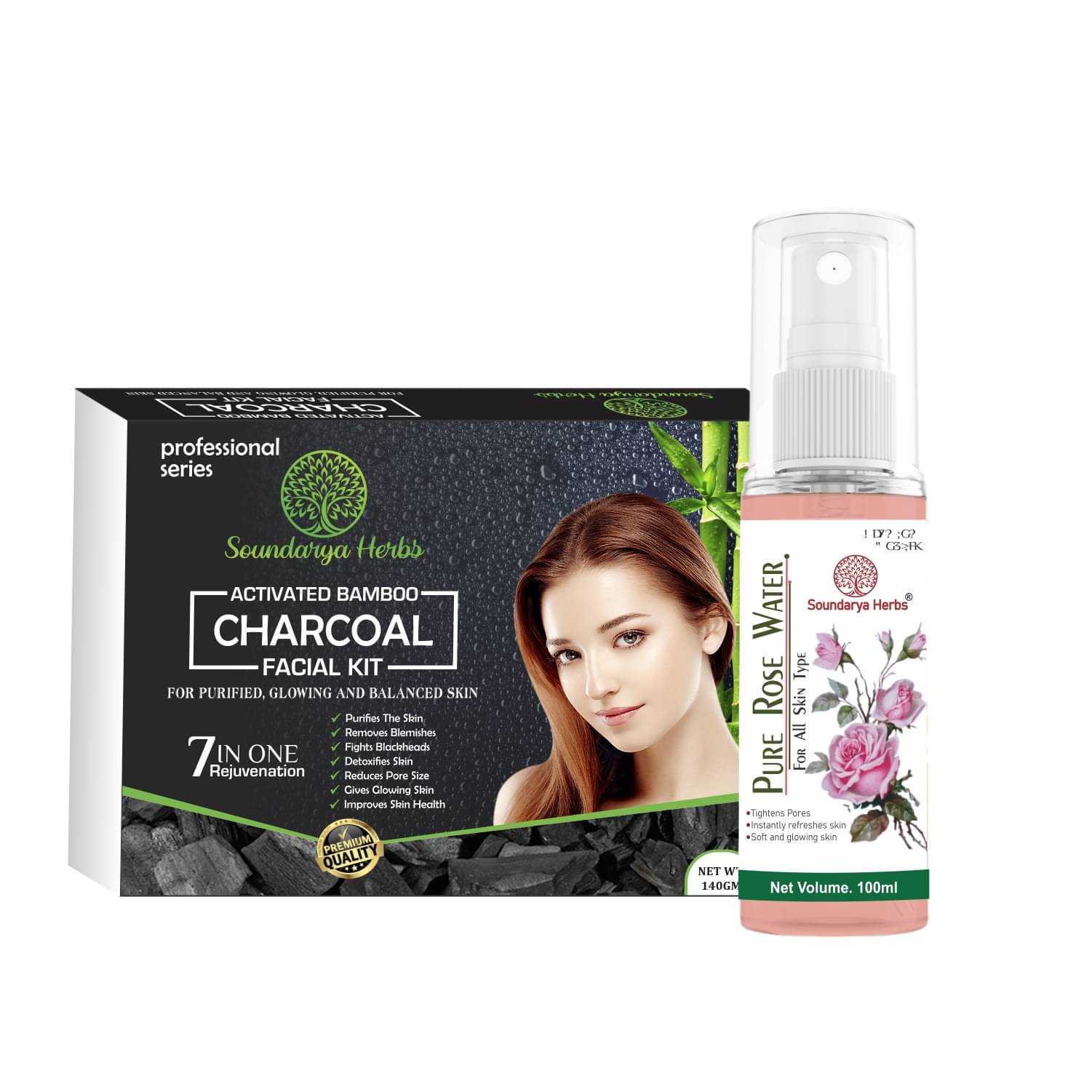 Soundarya Herbs Charcoal kit with Rose Water 3 Times Use Facial Kit For All Skin Type Aloe Vera 2 ( Pack of 2 ) Soundarya Herbs Charcoal kit with Rose Water 3 Times Use Facial Kit For All Skin Type Aloe Vera 2 ( Pack of 2 )