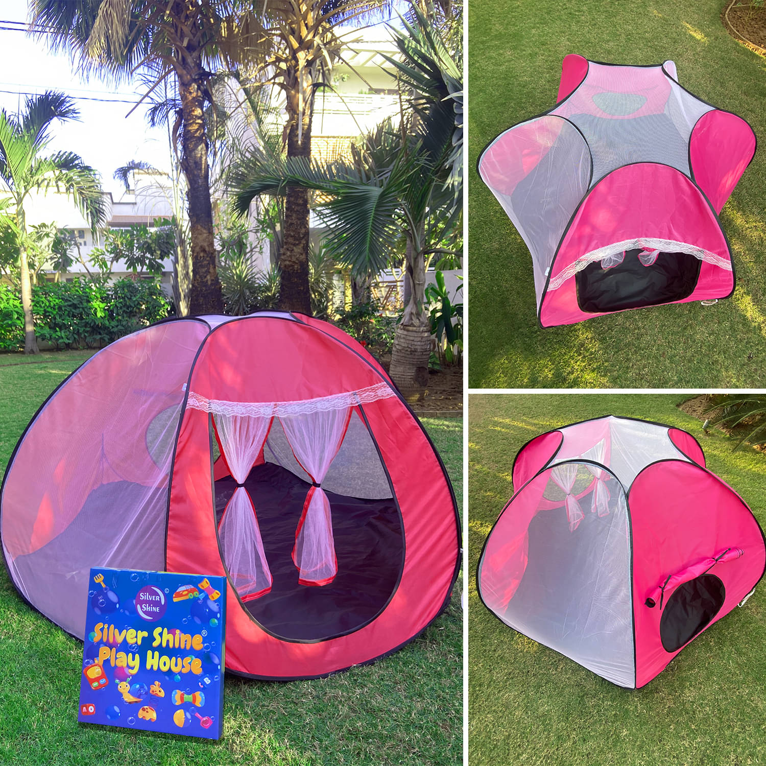     			Star Tent Play House Patterns Foldable Popup for Boys & Girls