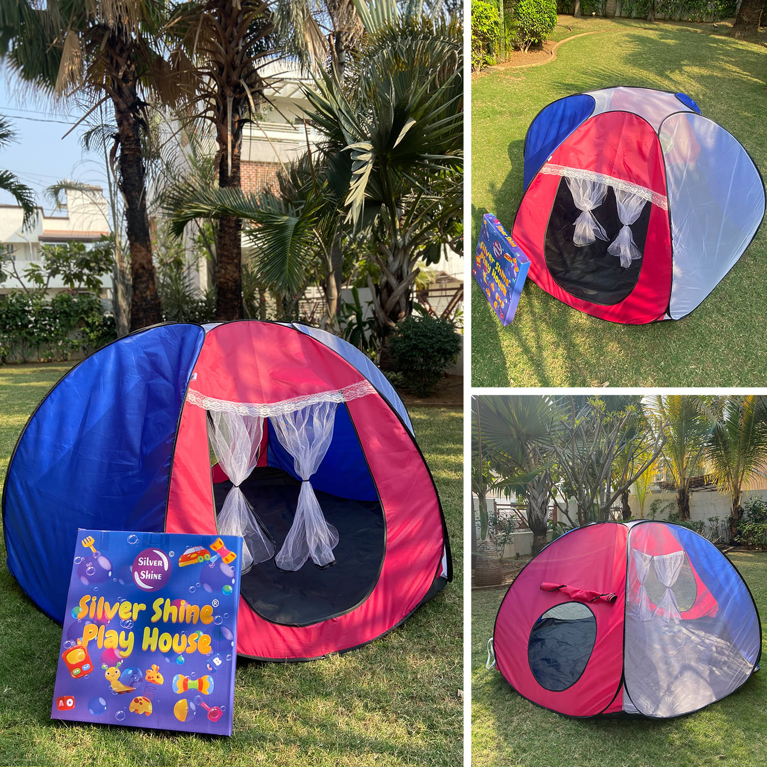 Star Tent Play House Patterns Foldable Popup for Boys & Girls Star Tent Play House Patterns Foldable Popup for Boys & Girls