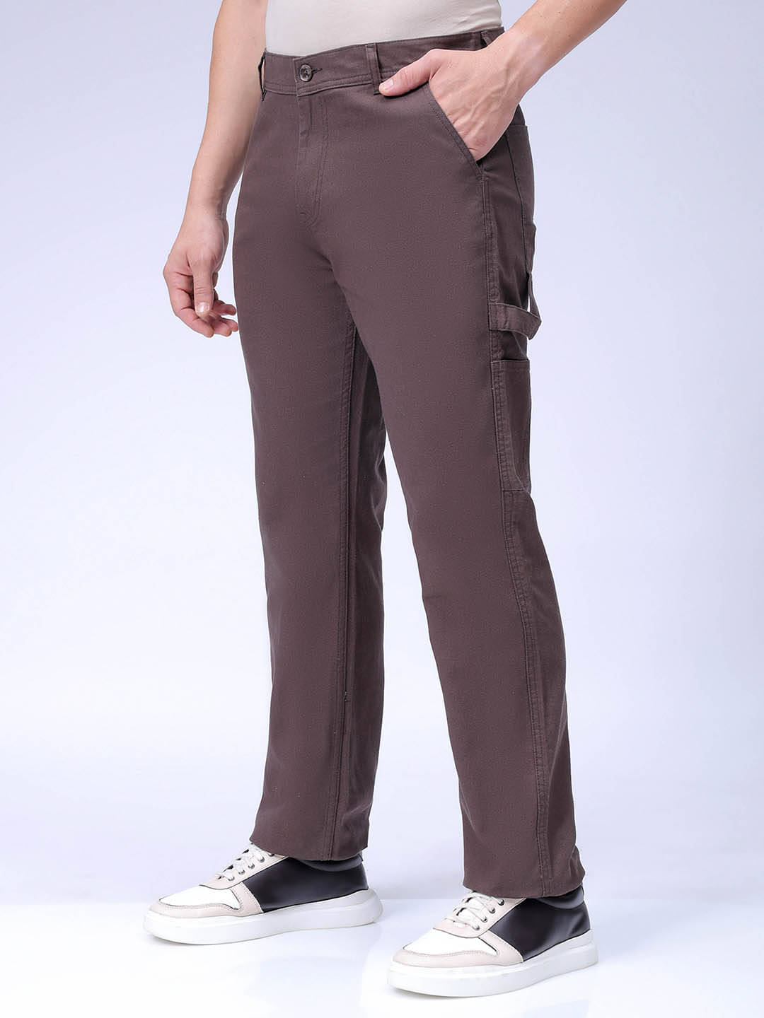     			The Indian Garage Co. Relax Flat Men's Chinos - Brown ( Pack of 1 )