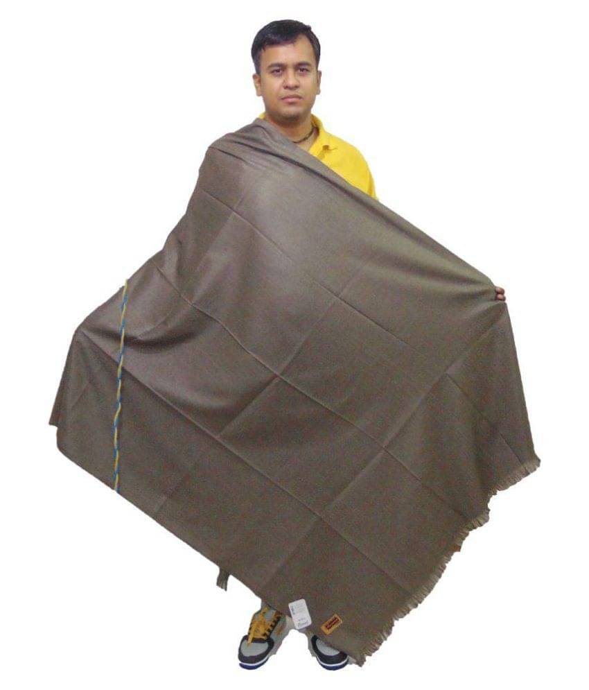     			Vrinde Gray Woolen Men's Shawls ( Pack of 1 )
