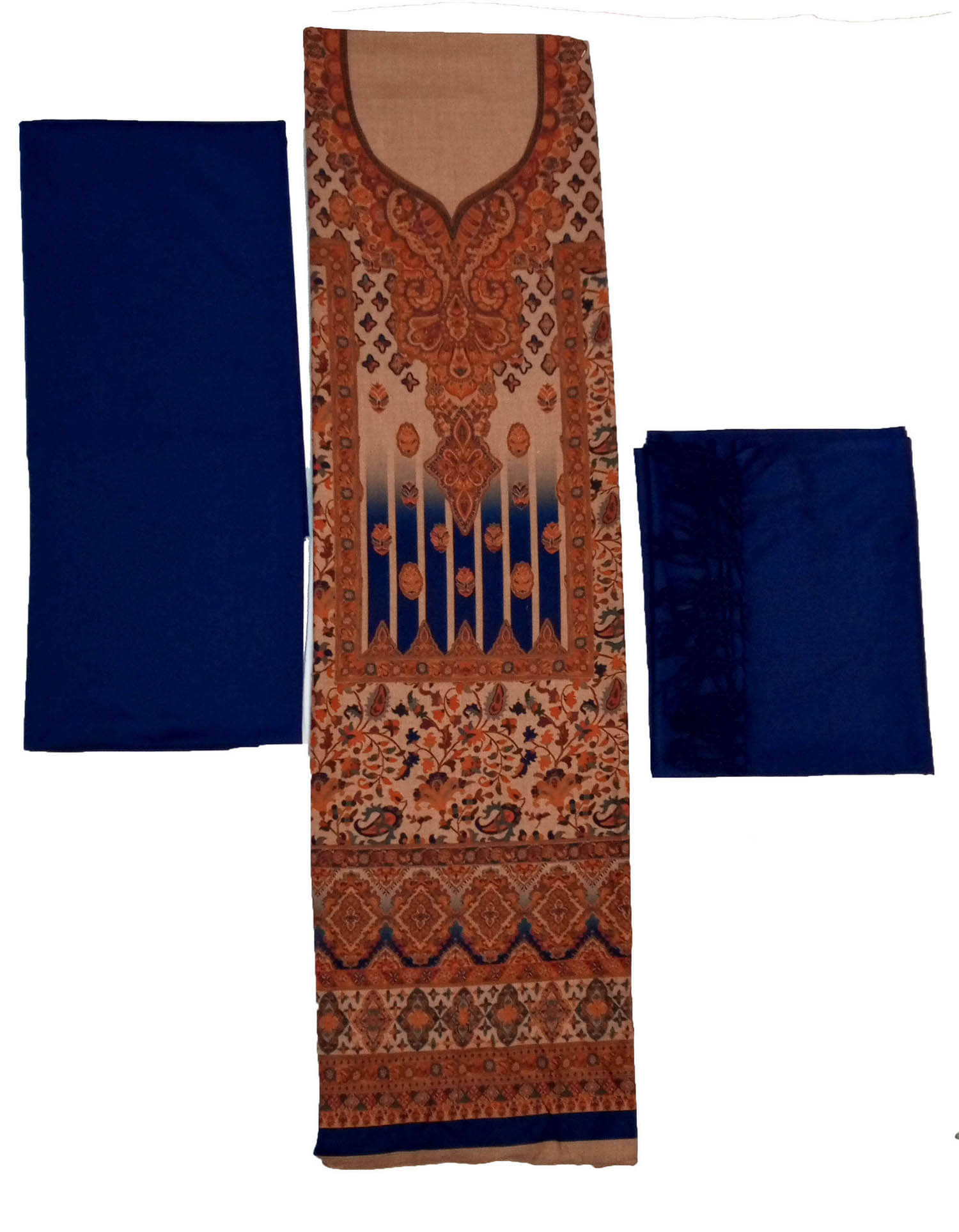 Vrinde Unstitched Woollen Printed Dress Material - Navy Blue ( Pack of 3 ) Vrinde Unstitched Woollen Printed Dress Material - Navy Blue ( Pack of 3 )
