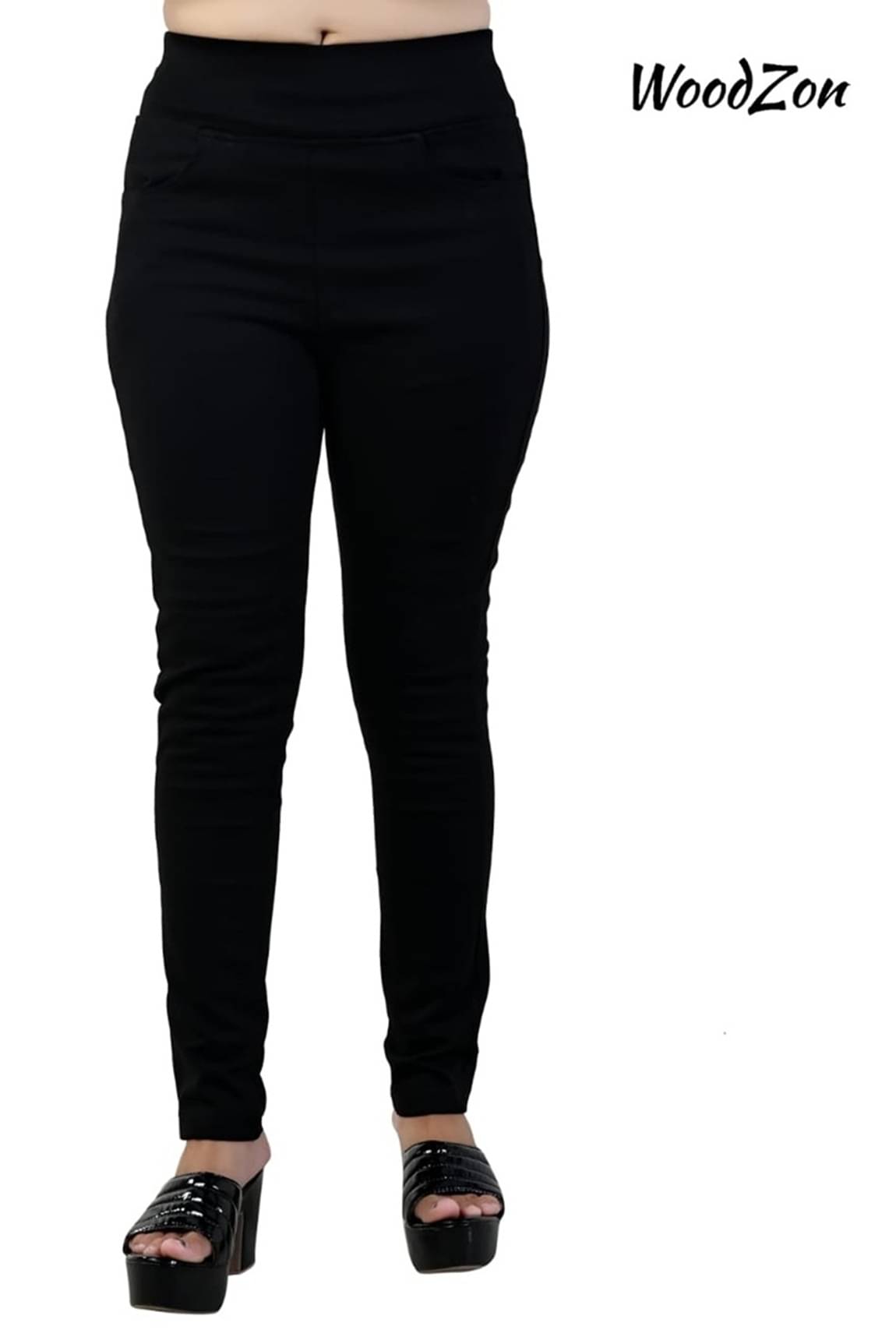     			woodzon - Denim Lycra Skinny Fit Black Women's Jeggings ( Pack of 1 )
