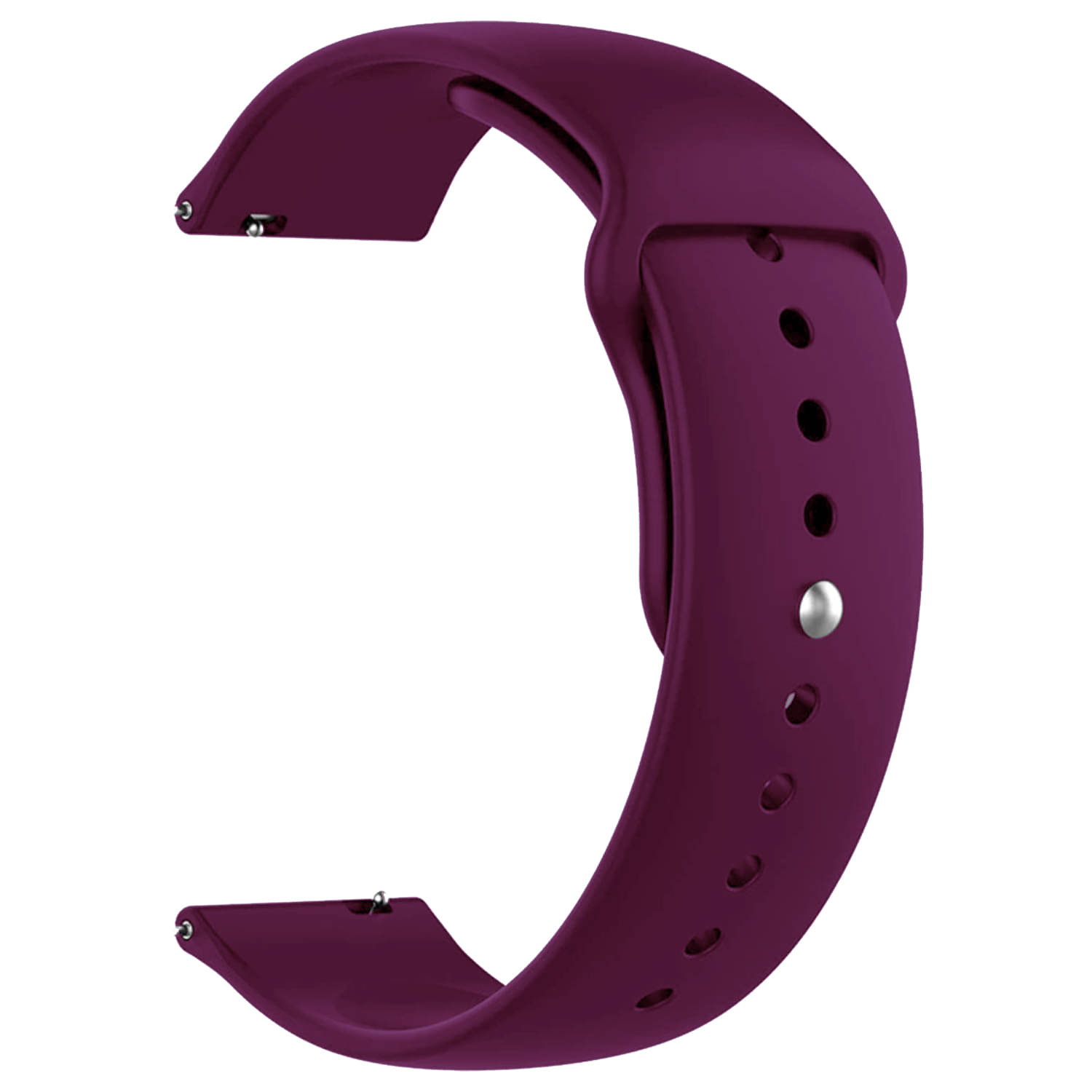     			ACM Watch Strap Silicone Belt 22mm compatible with Nervfit Vibe Smartwatch Sports Band Burgundy Purple