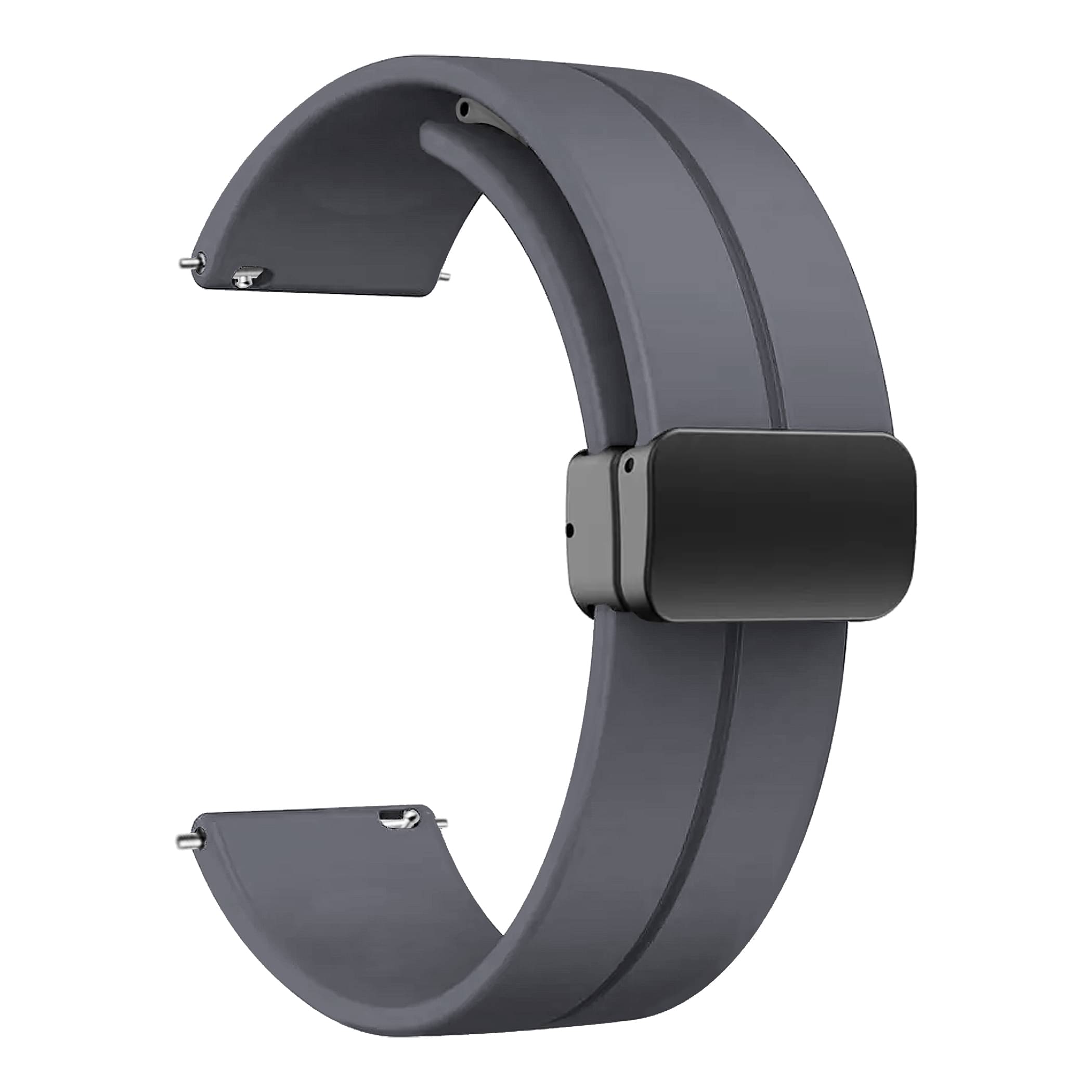 ACM Watch Strap Silicone Belt Magnetic Clasp 20mm compatible with Boat Enigma Daze Smartwatch Sports Hook Band Grey ACM Watch Strap Silicone Belt Magnetic Clasp 20mm compatible with Boat Enigma Daze Smartwatch Sports Hook Band Grey