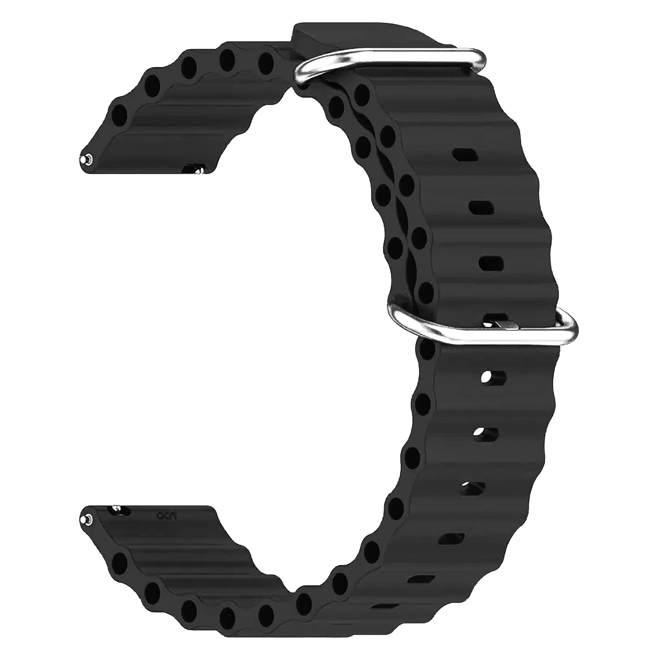 ACM Watch Strap Silicone Smart Belt 22mm compatible with Noise Colorfit Pro 6 Max Smartwatch Classic Band Black ACM Watch Strap Silicone Smart Belt 22mm compatible with Noise Colorfit Pro 6 Max Smartwatch Classic Band Black