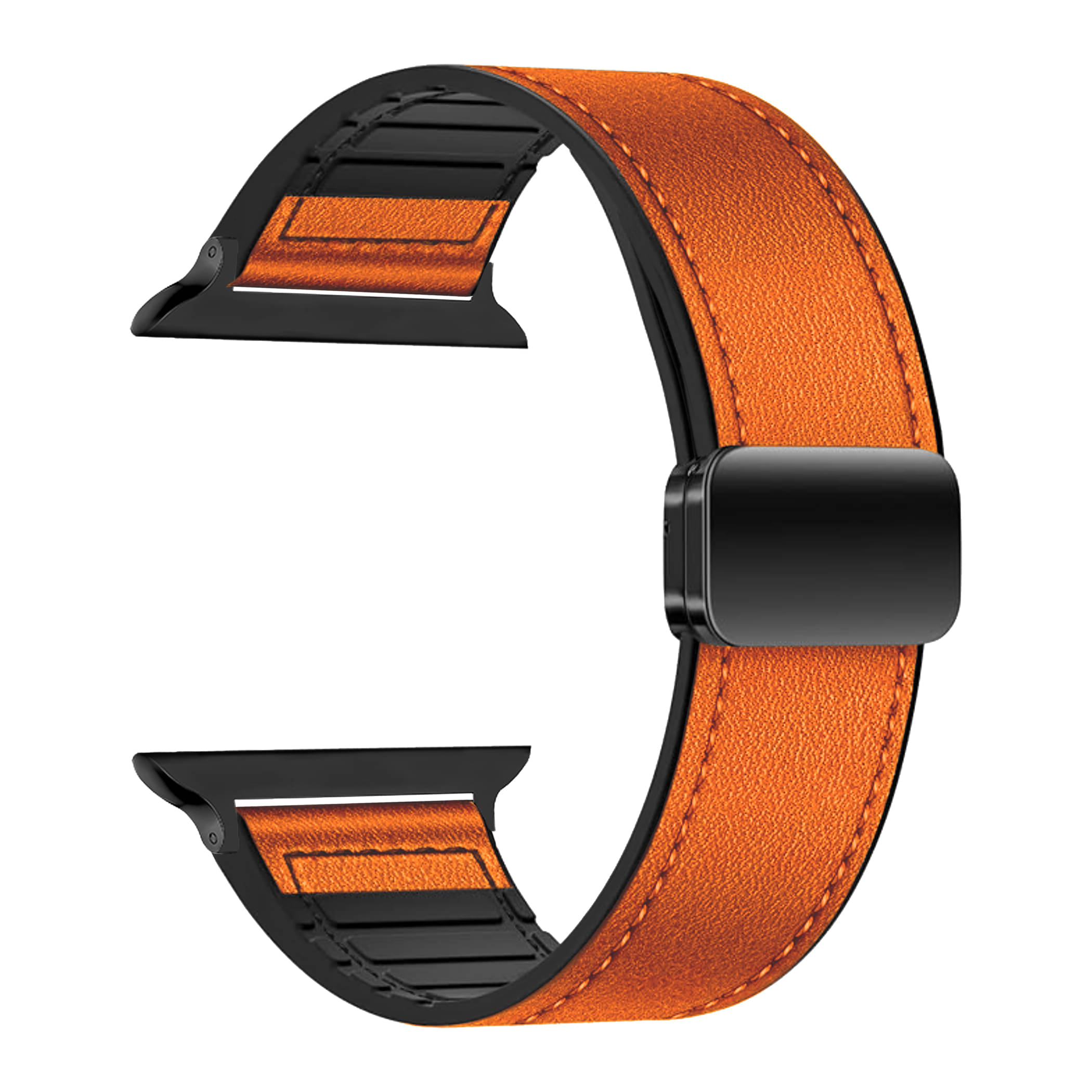 ACM Watch Strap Slide Leather Magnetic Silicone compatible with Pebble Cosmos Grande Smartwatch Belt Luxury Band Orange ACM Watch Strap Slide Leather Magnetic Silicone compatible with Pebble Cosmos Grande Smartwatch Belt Luxury Band Orange
