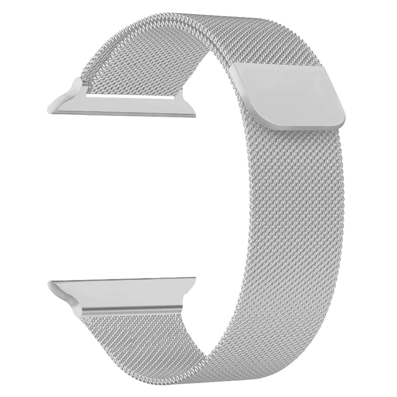     			ACM Watch Strap Slide Magnetic Loop compatible with Ikall W9 Smartwatch Luxury Metal Chain Band Silver