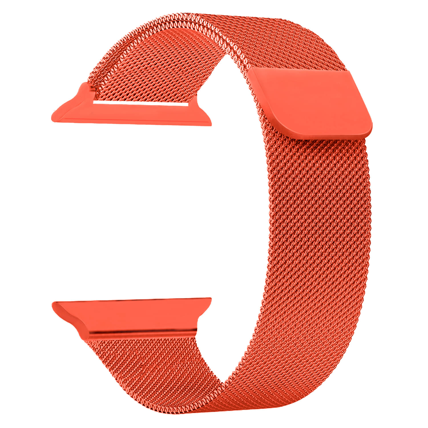     			ACM Watch Strap Slide Magnetic Loop compatible with Promate Xwatch B19 Smartwatch Luxury Metal Chain Band Orange