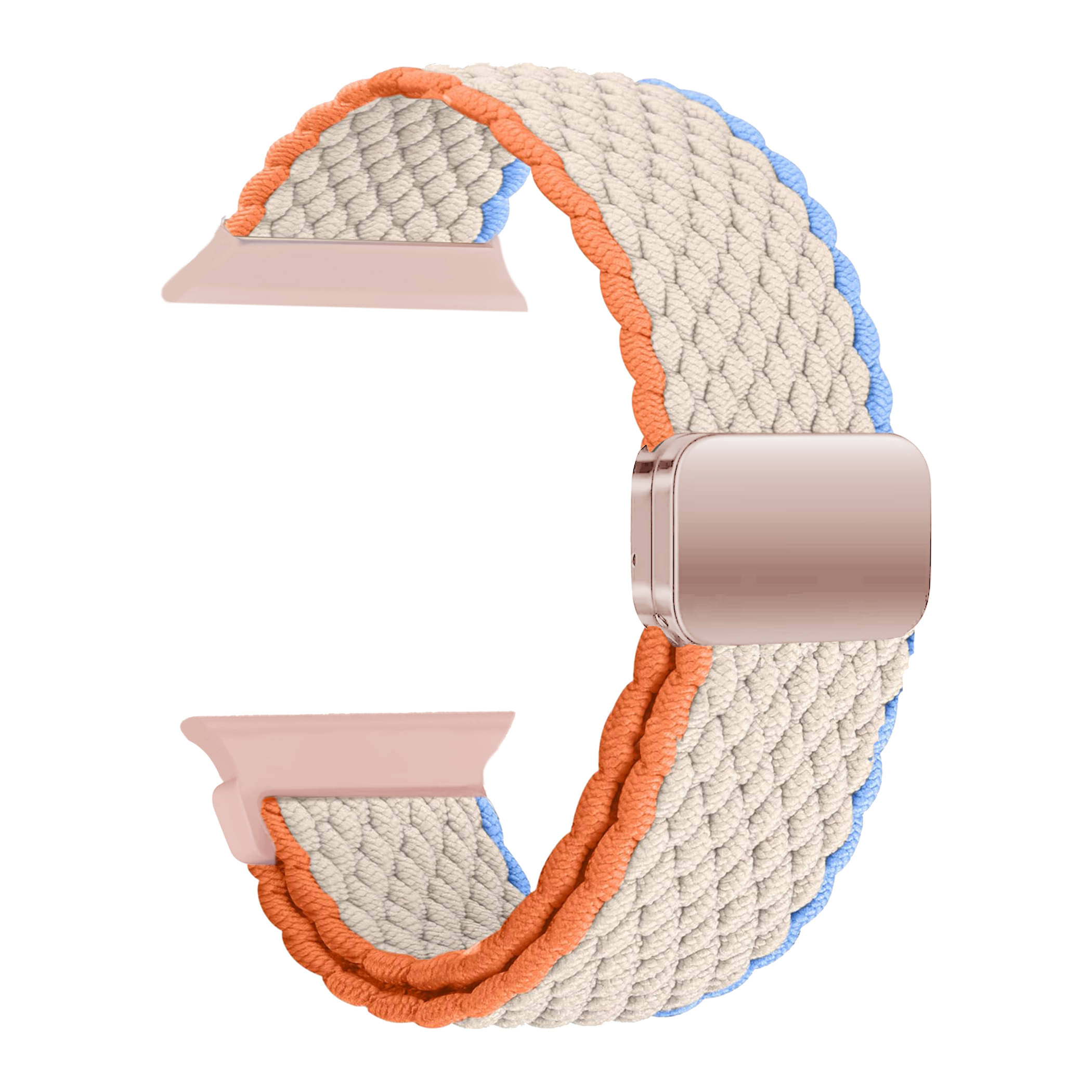     			ACM Watch Strap Slide Woven Braided Magnetic compatible with Fire-Boltt Cyclone Bsw124 Smartwatch Adjustable Belt Band White