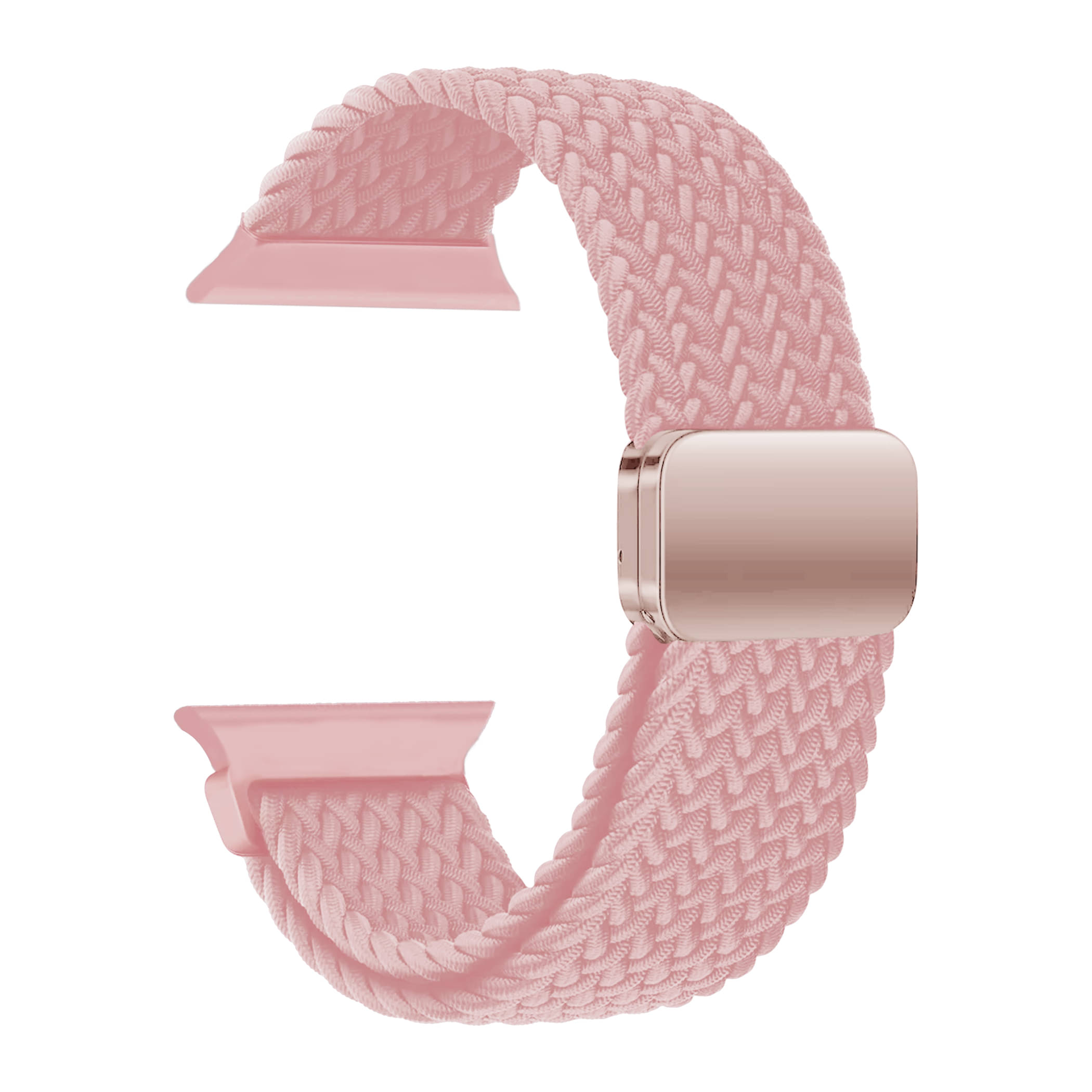     			ACM Watch Strap Slide Woven Braided Magnetic compatible with Pebble Forte Smartwatch Adjustable Belt Band Pink