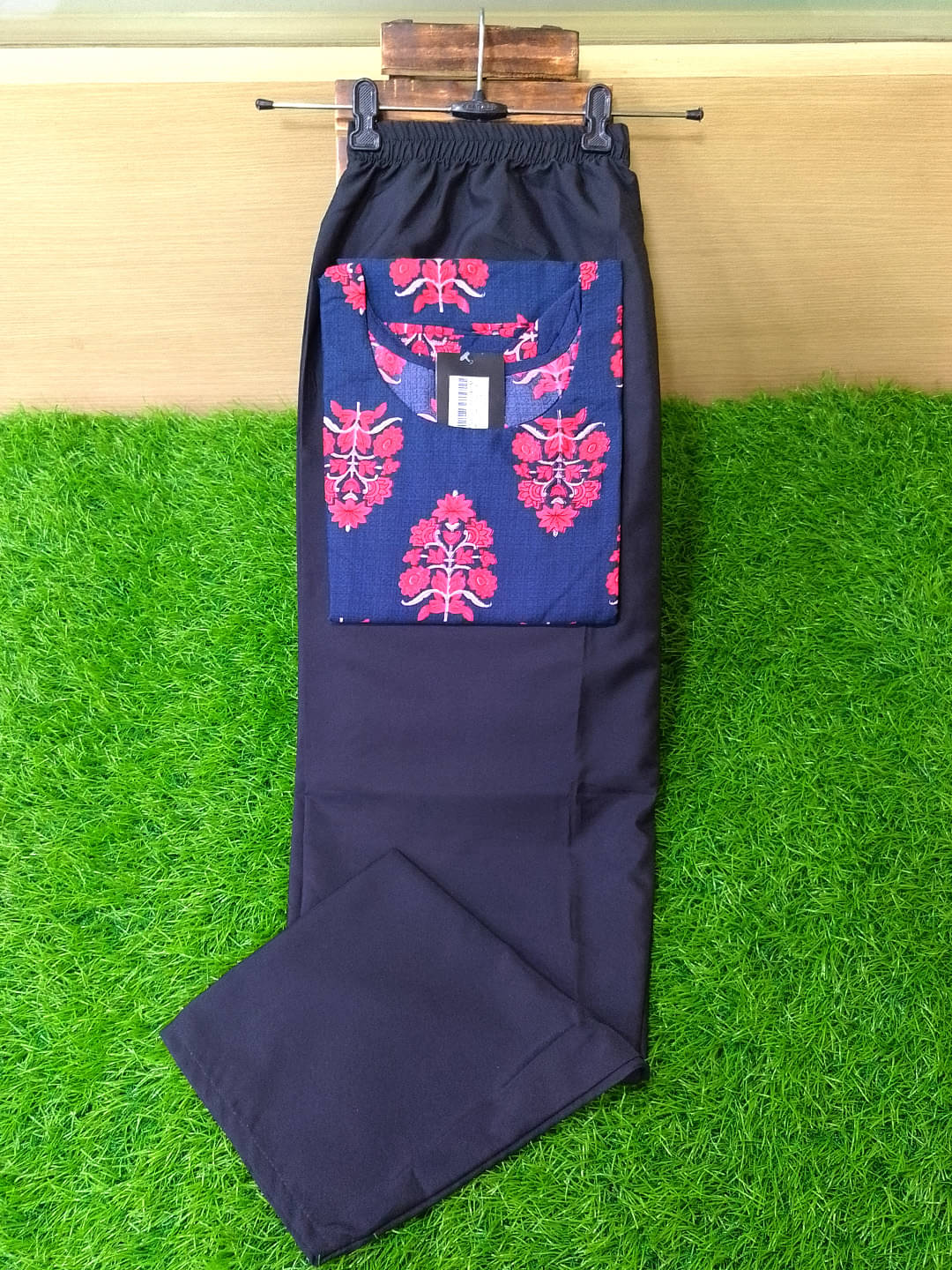 1 Stop Fashion Crepe Printed Kurti With Pants Women's Stitched Salwar Suit - Black ( Pack of 1 )     			1 Stop Fashion Crepe Printed Kurti With Pants Women's Stitched Salwar Suit - Black ( Pack of 1 )