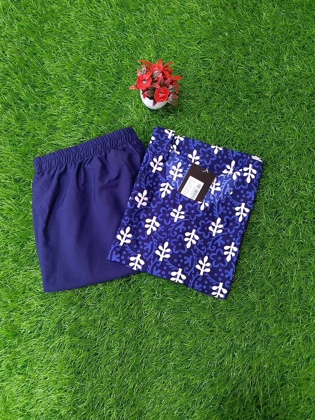 1 Stop Fashion Crepe Printed Kurti With Pants Women's Stitched Salwar Suit - Blue ( Pack of 1 )     			1 Stop Fashion Crepe Printed Kurti With Pants Women's Stitched Salwar Suit - Blue ( Pack of 1 )