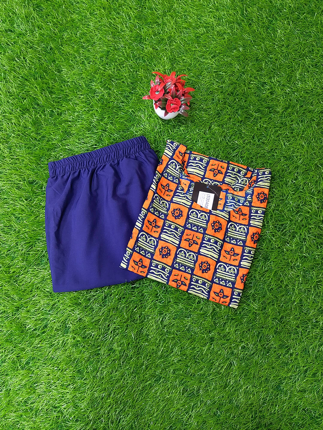 1 Stop Fashion Crepe Printed Kurti With Pants Women's Stitched Salwar Suit - Orange ( Pack of 1 ) 1 Stop Fashion Crepe Printed Kurti With Pants Women's Stitched Salwar Suit - Orange ( Pack of 1 )