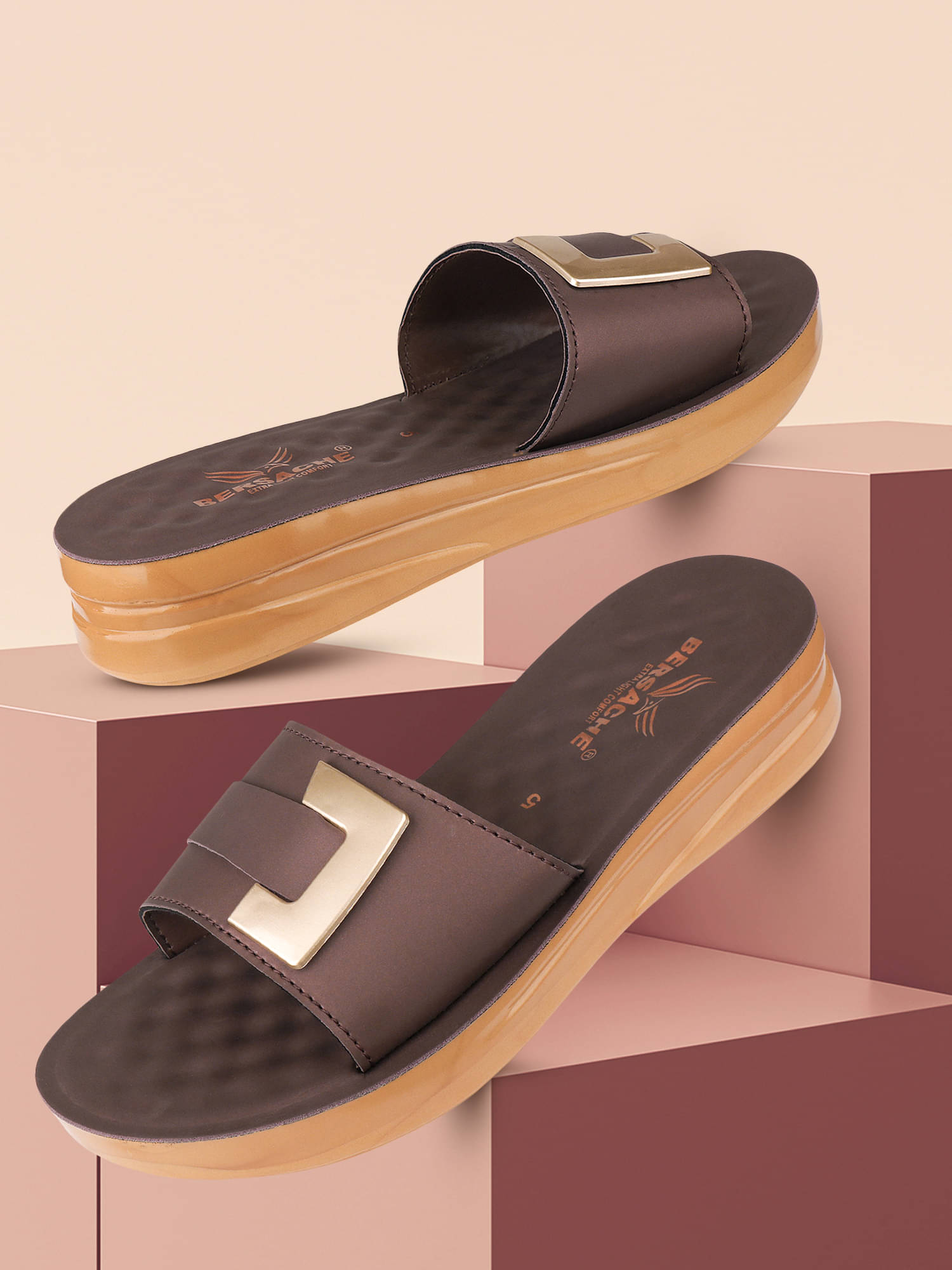     			Bersache Brown Women's Slide
