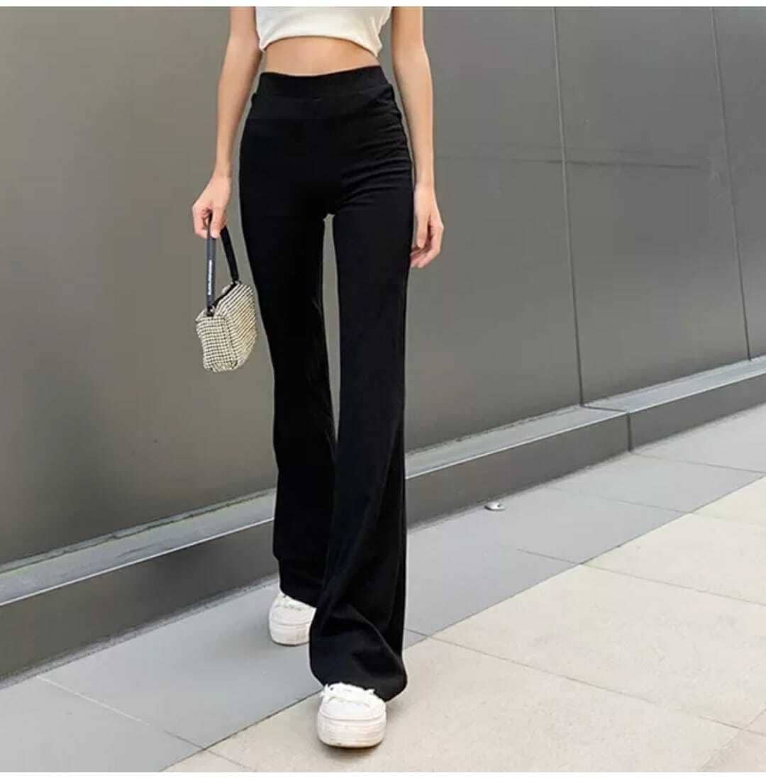 Broadstar Pack of 1 Polyester Bootcut Women's Bootcut Pants ( Black ) - Trousers | Buy online on ZillyBuy