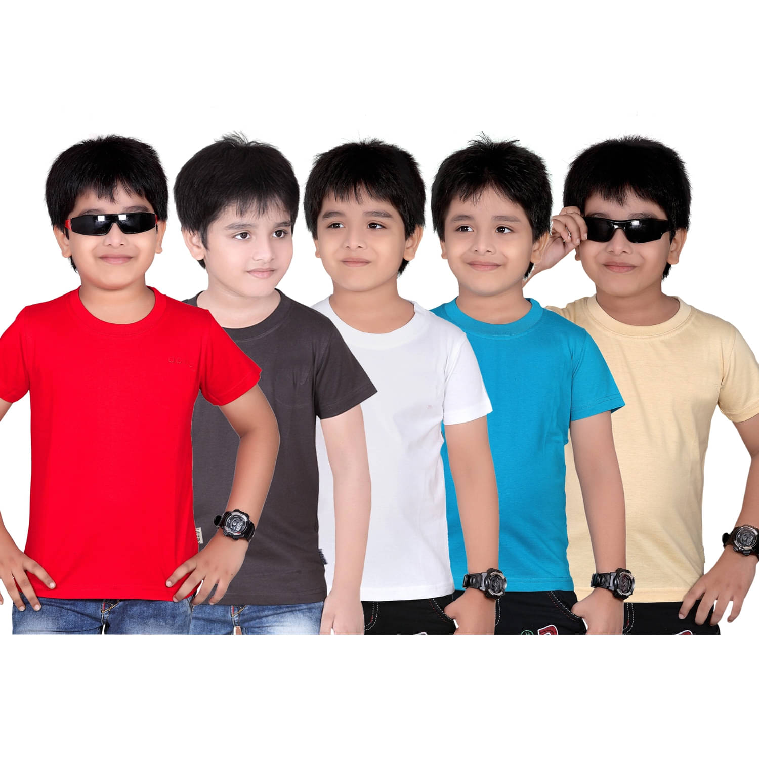     			CRT Enterprises Pack of 3 Boys Cotton T-Shirt ( Multicolor )