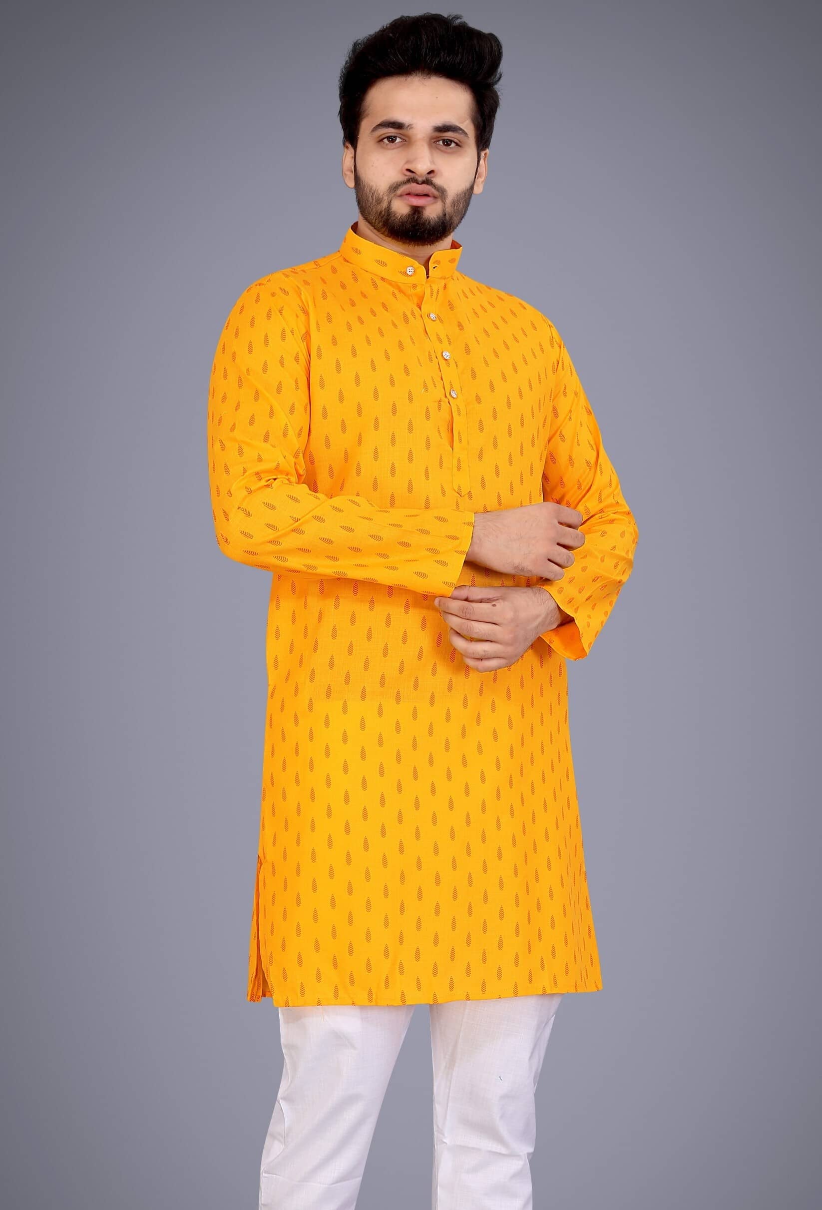 Nofilter Gold Cotton Blend Men's Regular Kurta ( Pack of 1 ) - Kurtas & Kurta Sets | Buy online on ZillyBuy