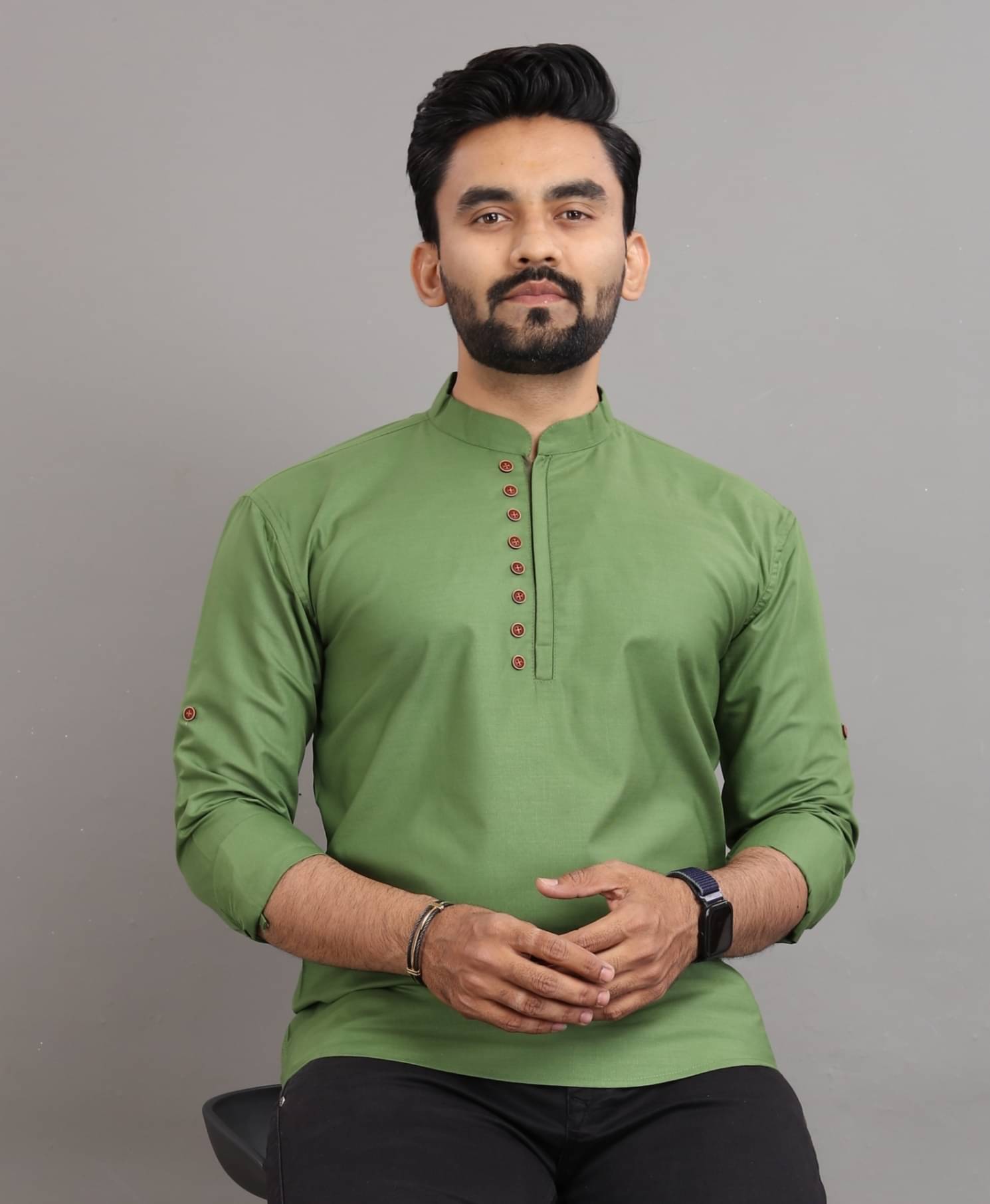 Nofilter Light Green Cotton Men's Regular Kurta ( Pack of 1 ) Nofilter Light Green Cotton Men's Regular Kurta ( Pack of 1 )