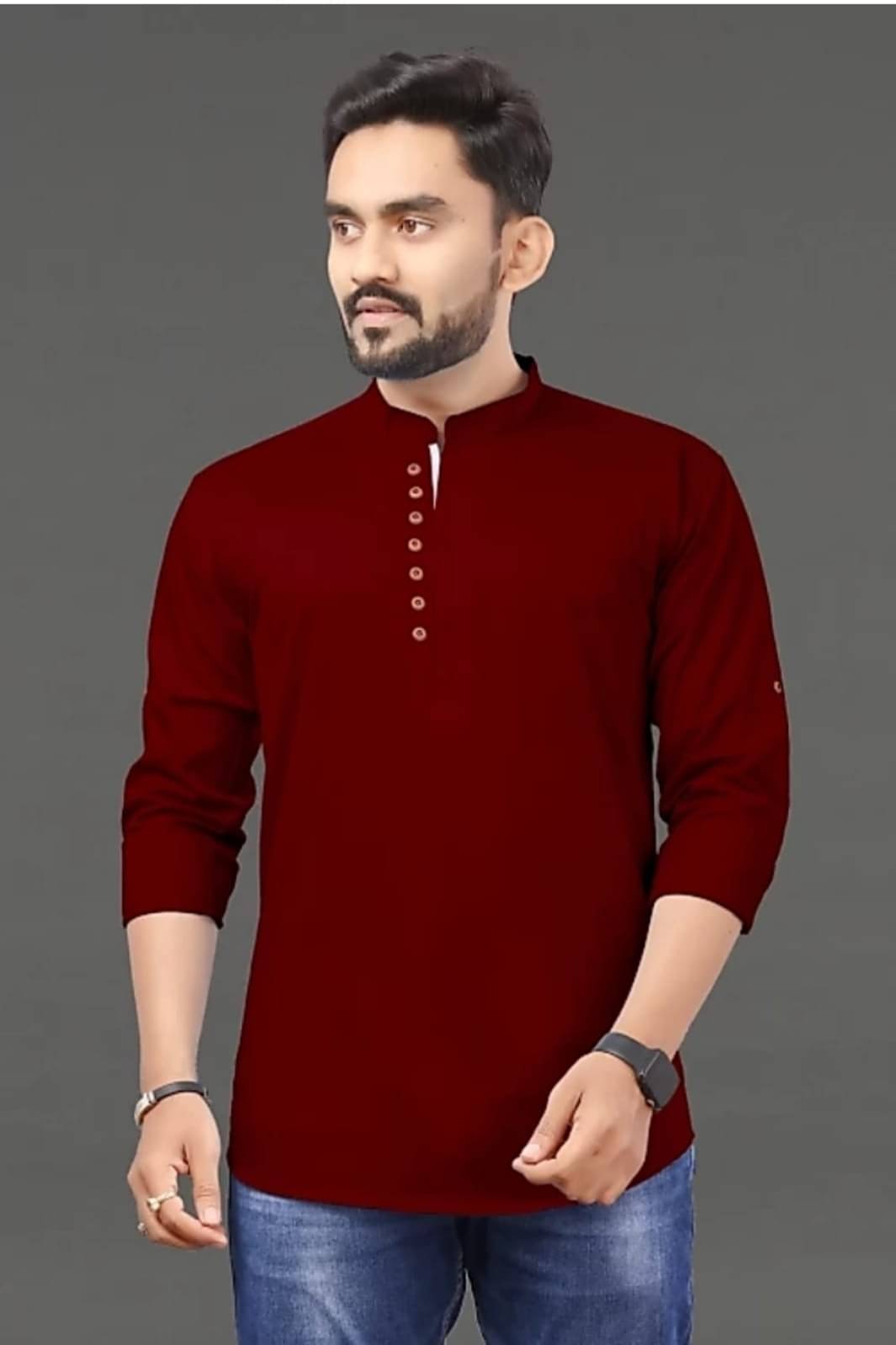 Nofilter Maroon Cotton Blend Men's Regular Kurta ( Pack of 1 )     			Nofilter Maroon Cotton Blend Men's Regular Kurta ( Pack of 1 )