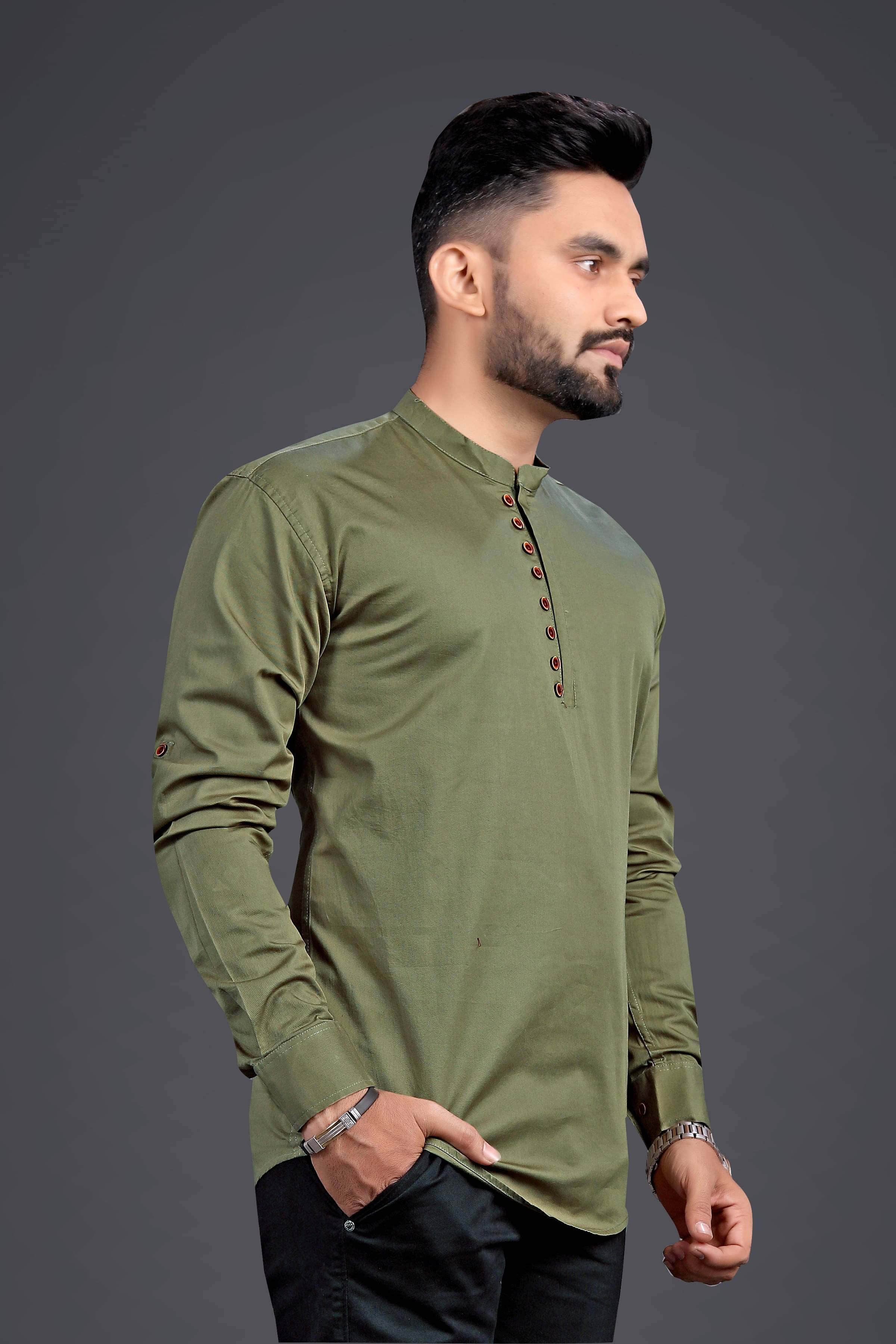 Nofilter Olive Cotton Men's Regular Kurta ( Pack of 1 ) Nofilter Olive Cotton Men's Regular Kurta ( Pack of 1 )