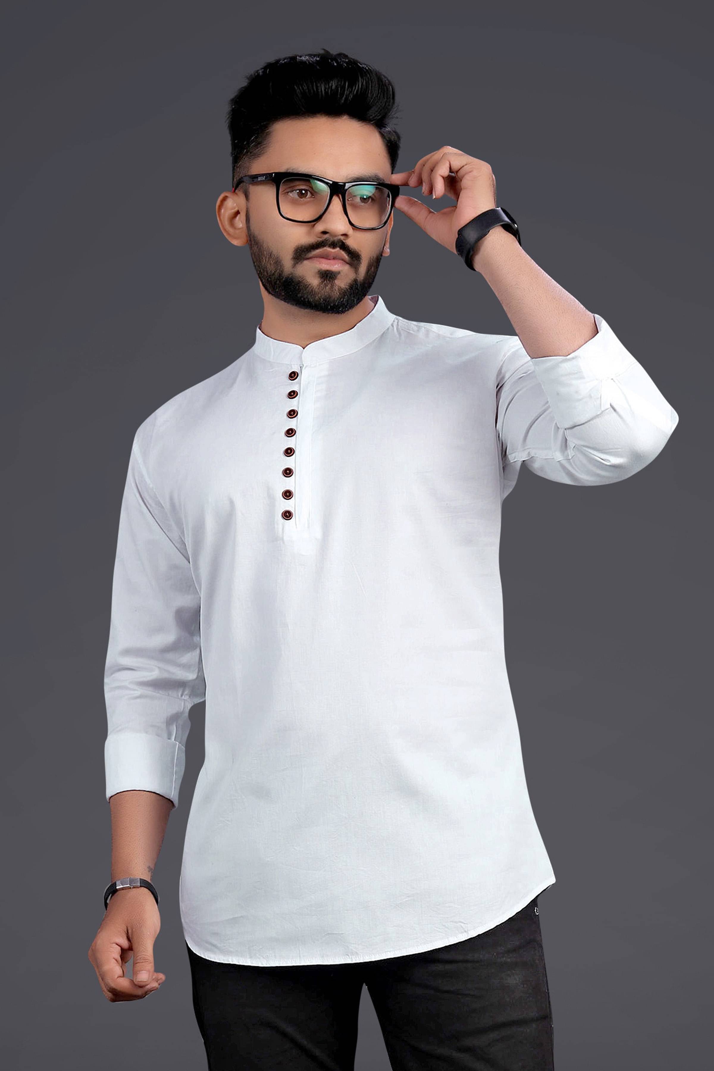     			Nofilter White Cotton Blend Men's Regular Kurta ( Pack of 1 )