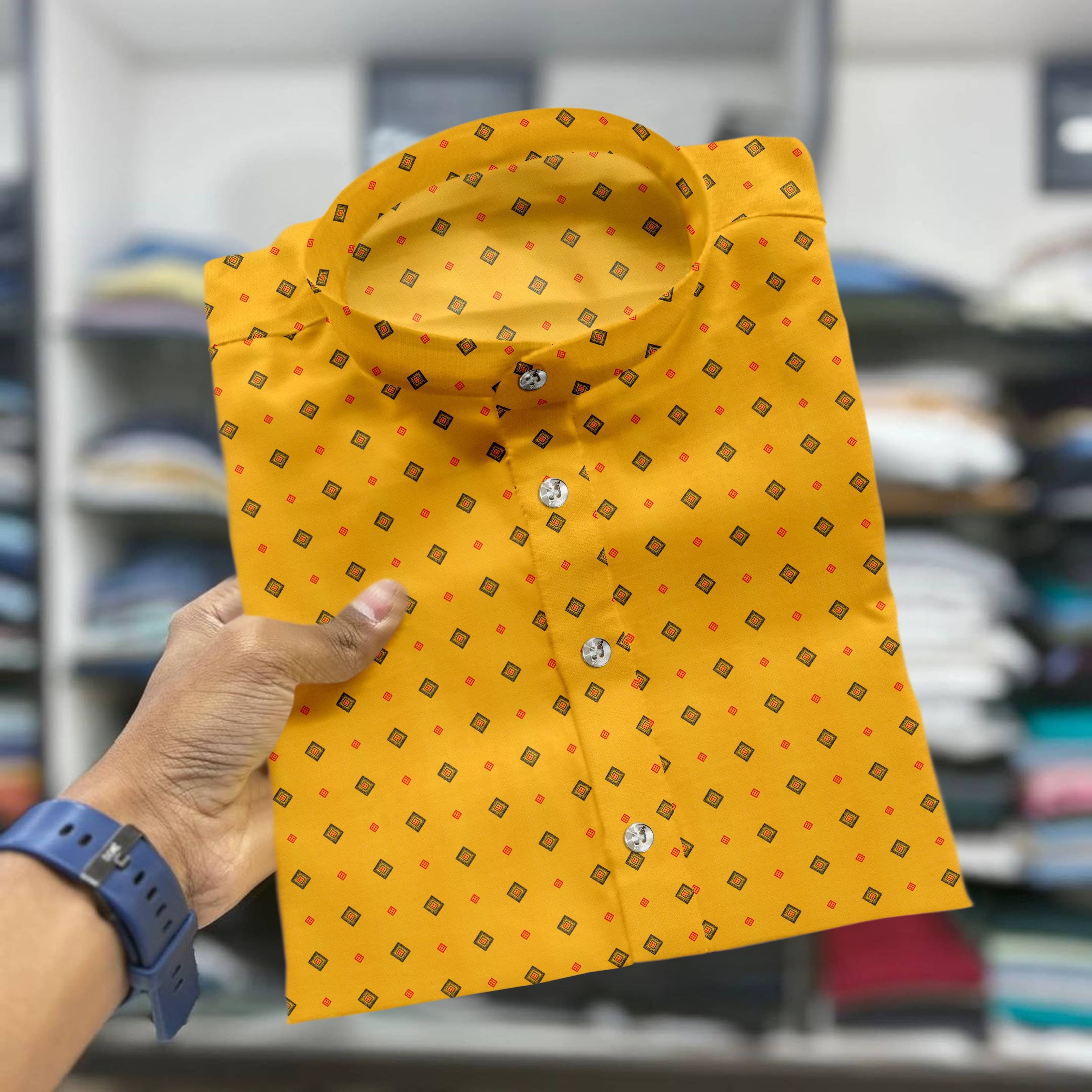     			Nofilter Yellow Cotton Blend Men's Regular Kurta ( Pack of 1 )