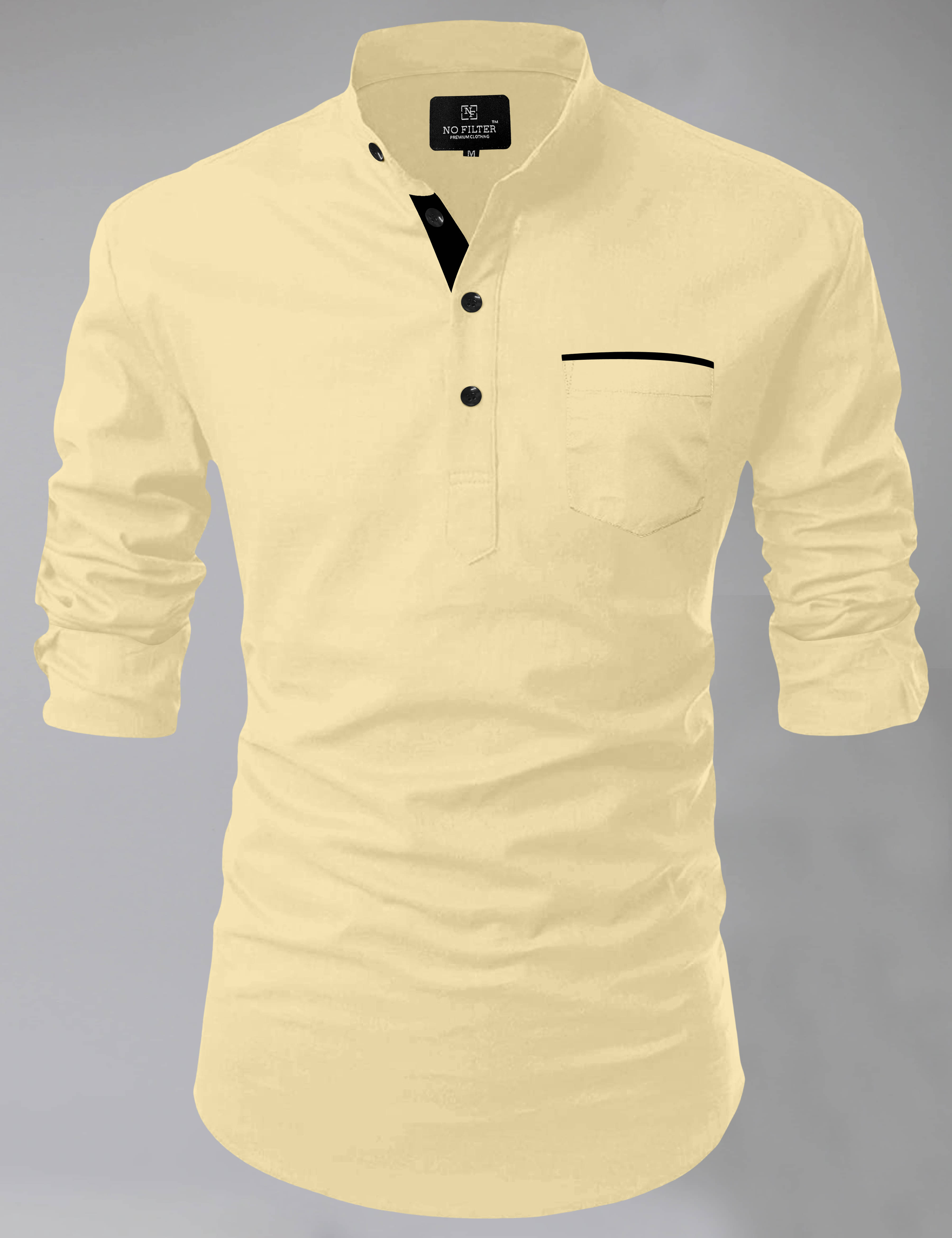 Nofilter Yellow Cotton Blend Men's Regular Kurta ( Pack of 1 ) Nofilter Yellow Cotton Blend Men's Regular Kurta ( Pack of 1 )