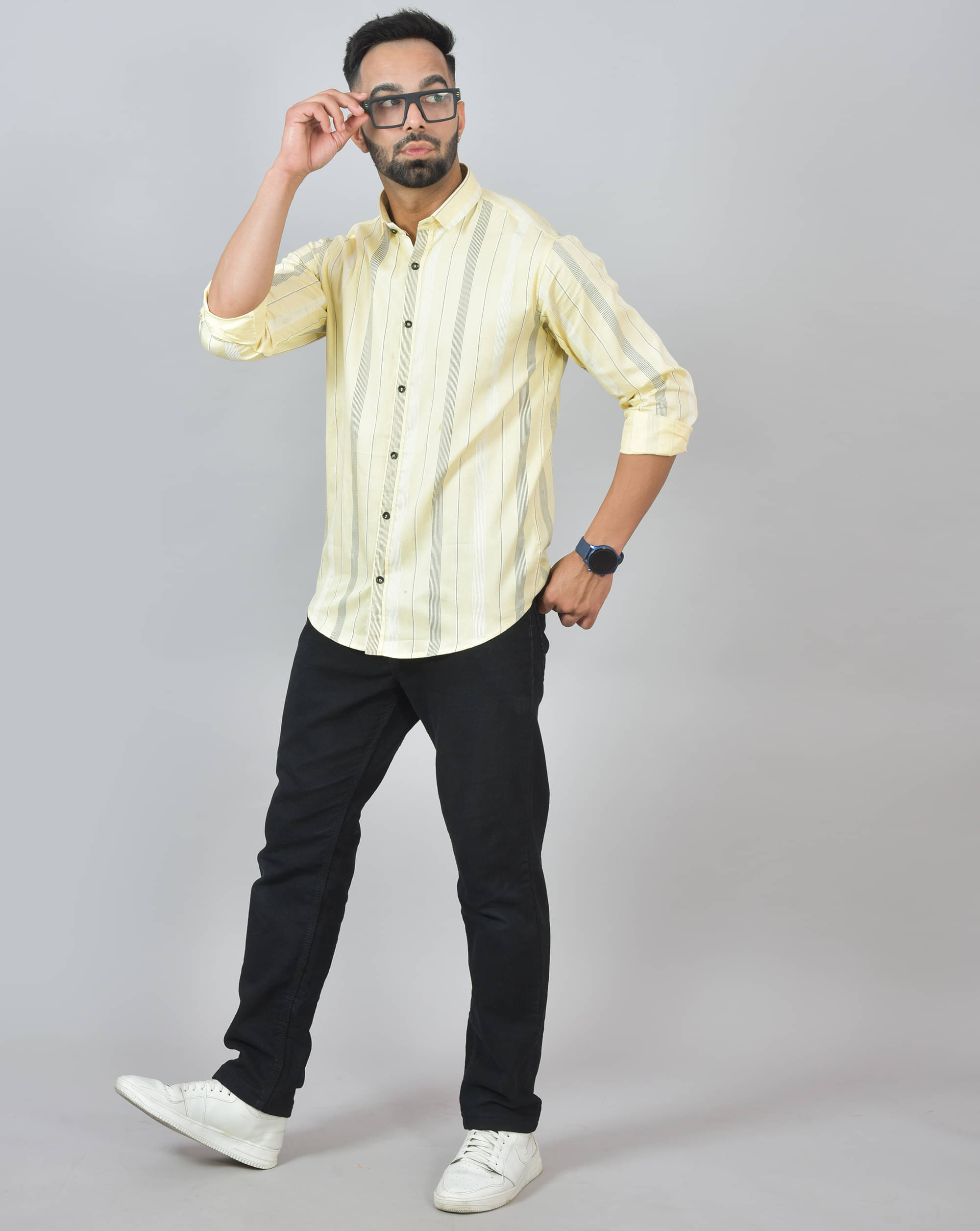S-LINE 100% Cotton Slim Fit Striped Full Sleeves Men's Casual Shirt - Yellow ( Pack of 1 ) S-LINE 100% Cotton Slim Fit Striped Full Sleeves Men's Casual Shirt - Yellow ( Pack of 1 )