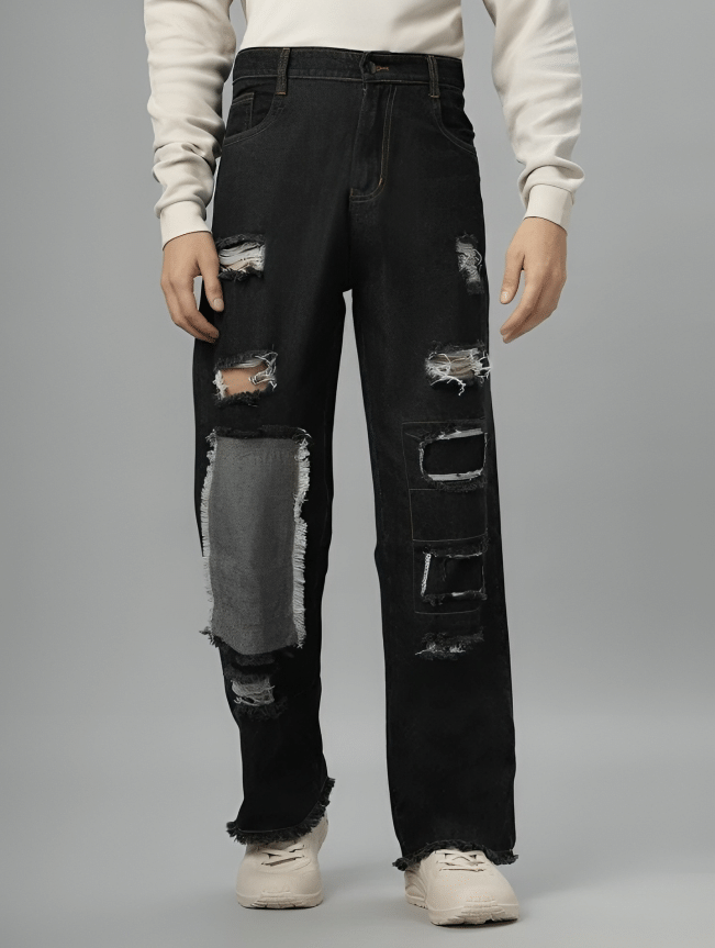 ARBIA FUNKI Regular Fit Distressed Men's Jeans - Dark Grey ( Pack of 1 ) ARBIA FUNKI Regular Fit Distressed Men's Jeans - Dark Grey ( Pack of 1 )