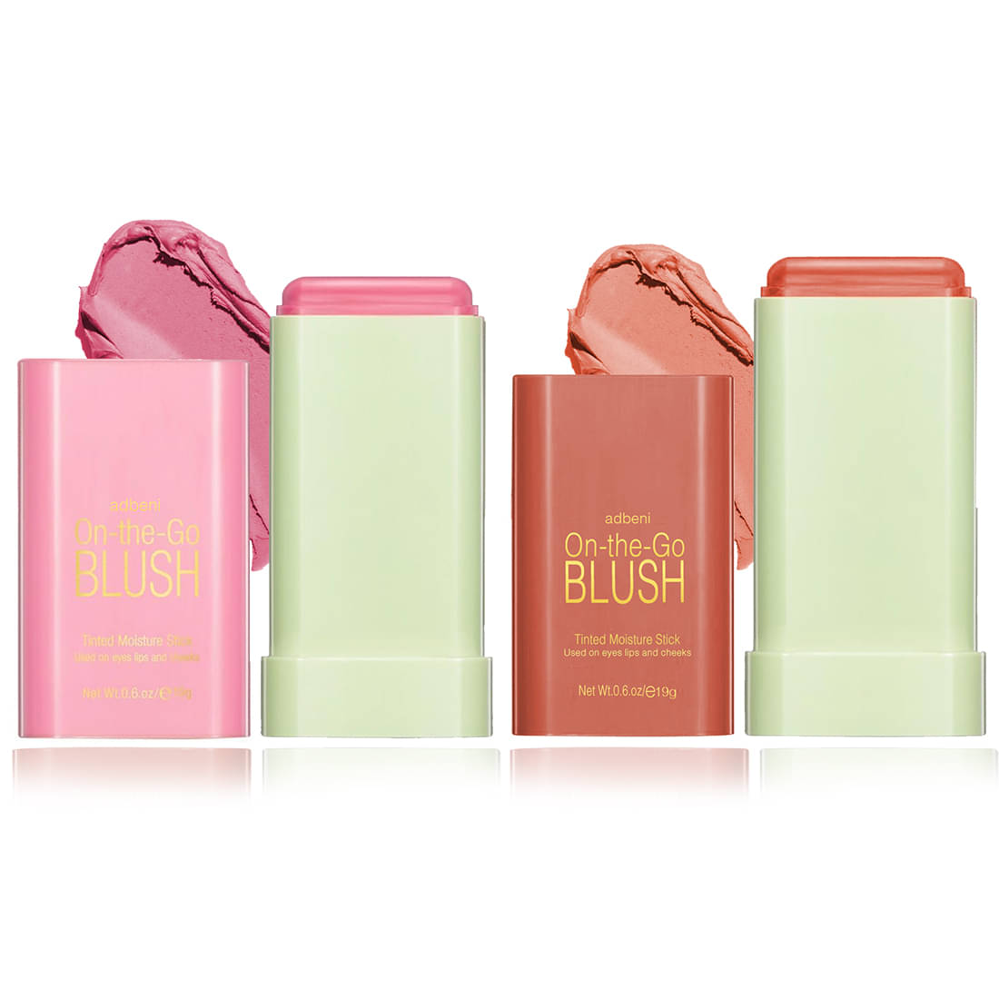     			Adbeni 2pc Tinted Moist on Eye,Lip & Cheek Stick Blush Fluer-Bronze Multi 20G g