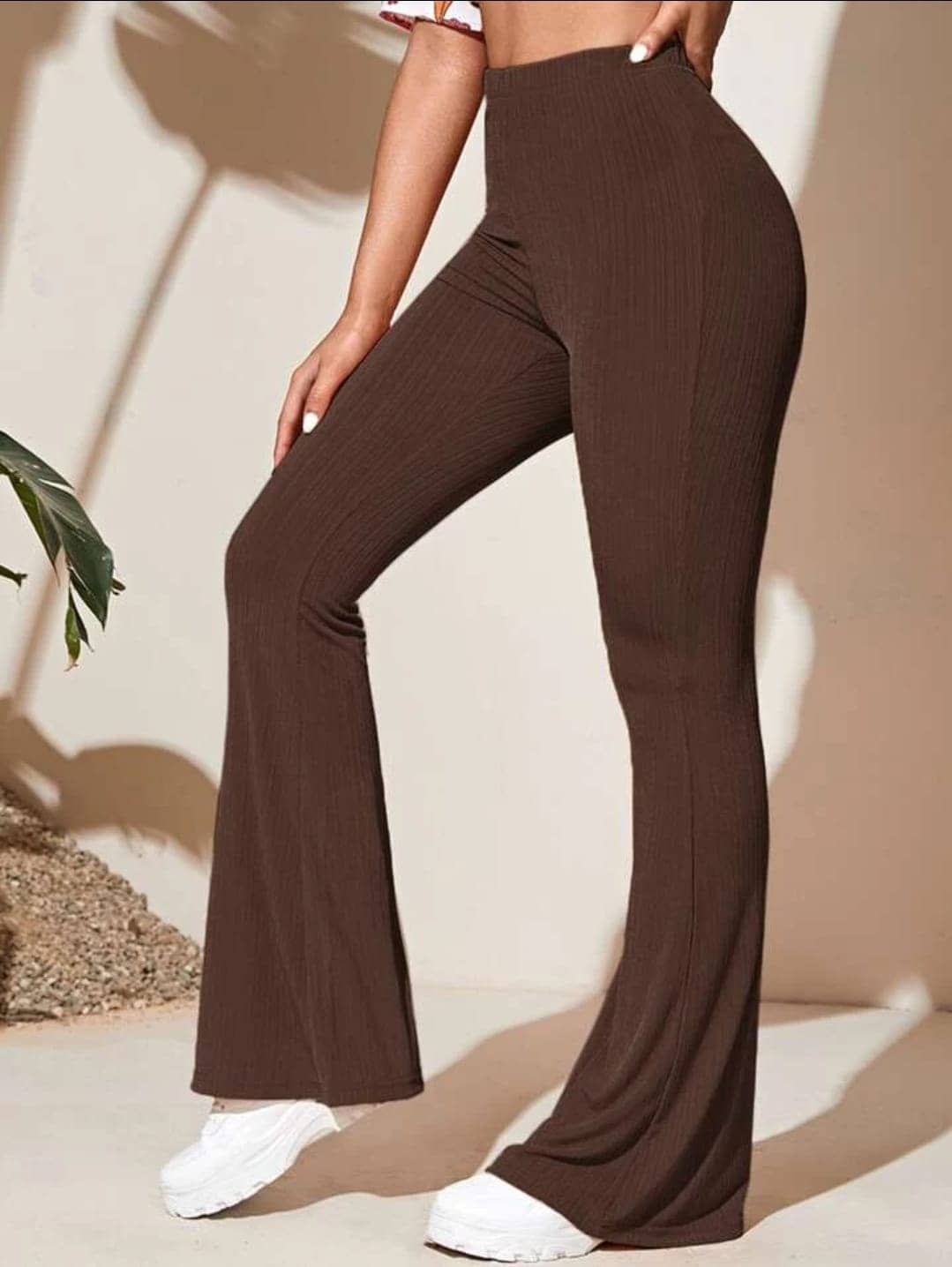 Broadstar Pack of 1 Lycra Bootcut Women's Bootcut Pants ( Coffee ) - Trousers | Buy online on ZillyBuy