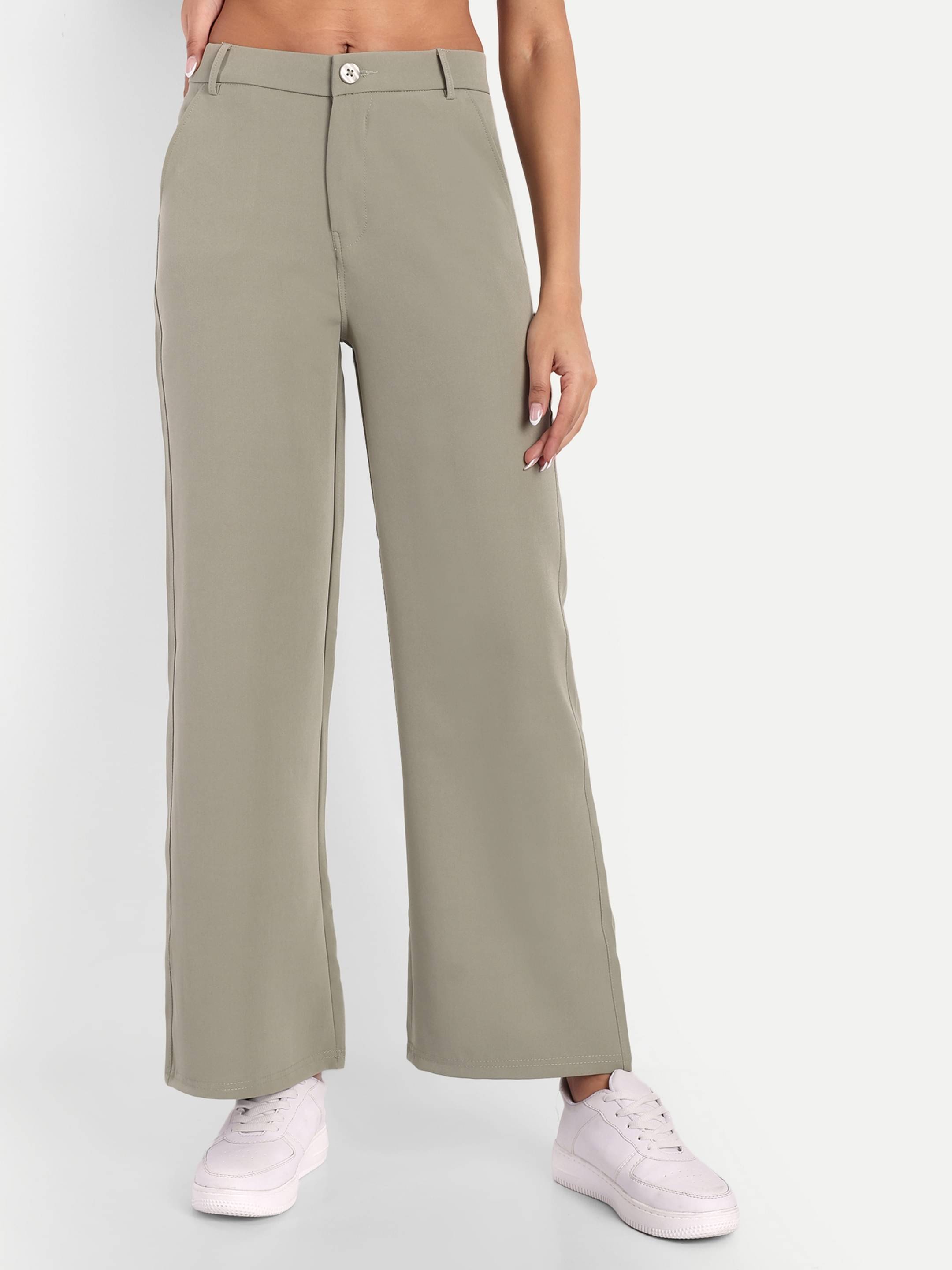     			Broadstar Pack of 1 Polyester Straight Women's Chinos ( Green )