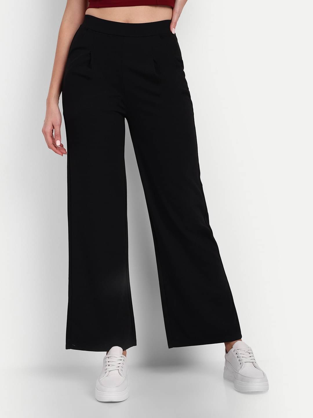     			Broadstar Pack of 1 Polyester Loose Women's Casual Pants ( Black )
