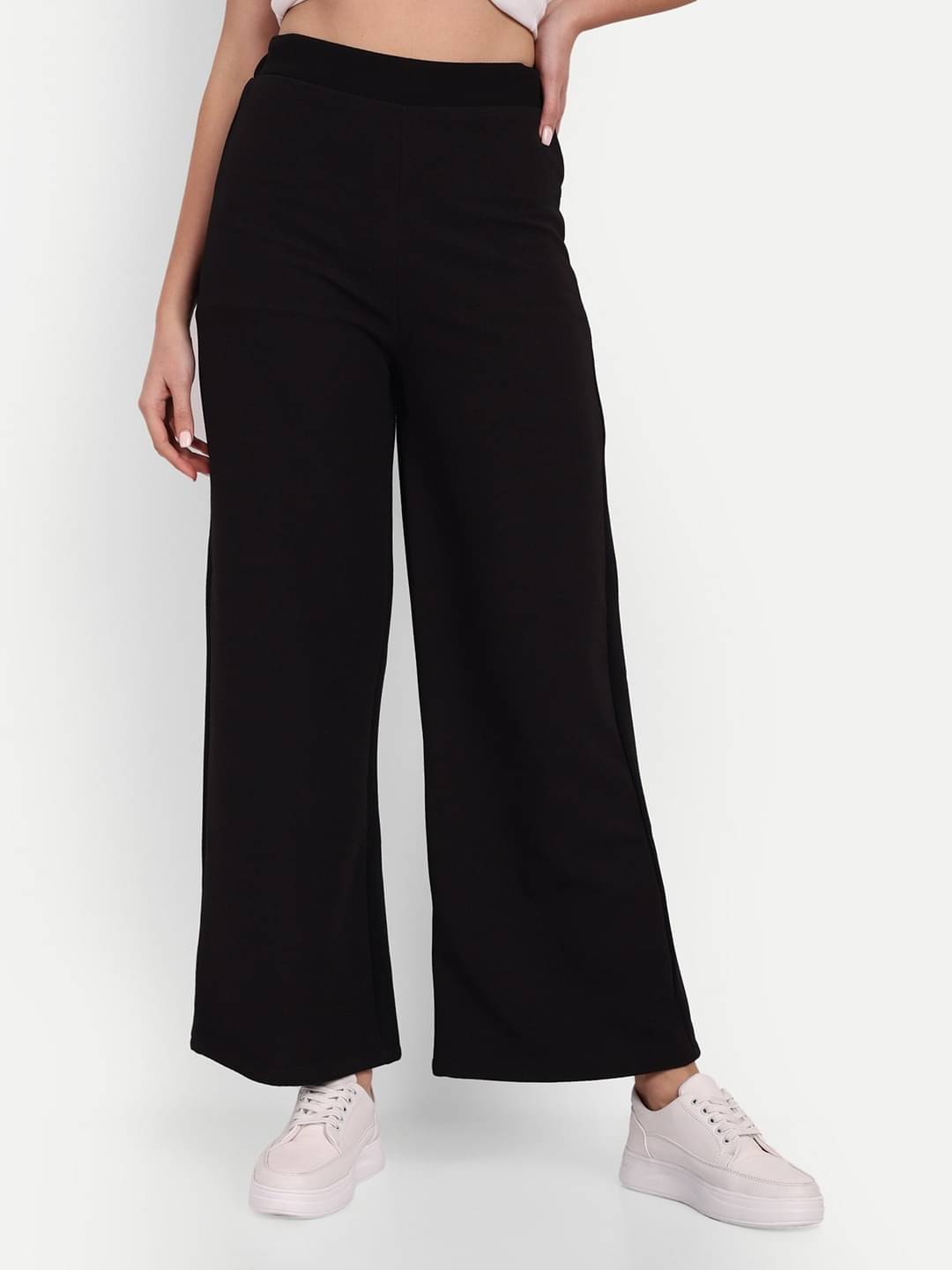     			Broadstar Pack of 1 Polyester Loose Women's Casual Pants ( Black )