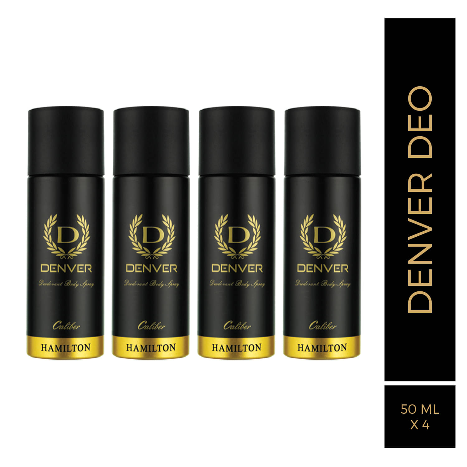     			Denver Caliber Nano Deodorant Spray for Men 50 ml each ( Pack of 4 )