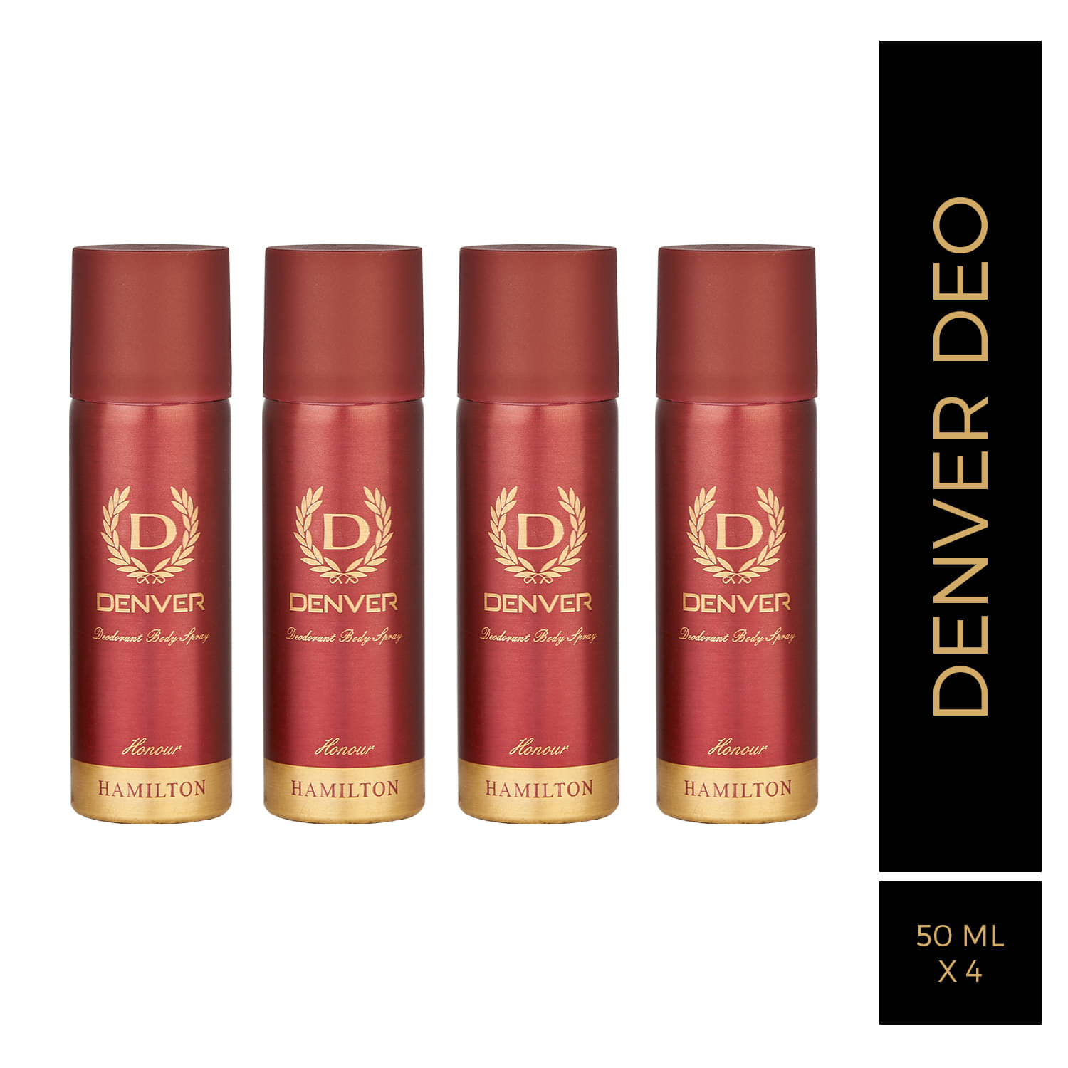     			Denver Honour Nano Deodorant Spray for Men 50 ml each ( Pack of 4 )