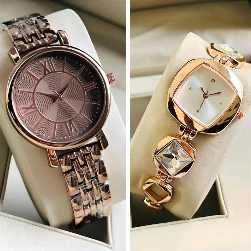 EEWHI Rose Gold Metal Analog Womens Watch