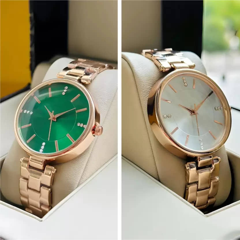 EEWHI Rose Gold Metal Analog Womens Watch