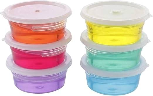     			Eclet Colors Non-Toxic Clear Crystal Slime | Soft Jelly Clay Putty Mud | Stress Relief Toy Jelly Toy for Kids & Adult, DIY Slime Making- Multi Color Pack of 6 any random colour will send