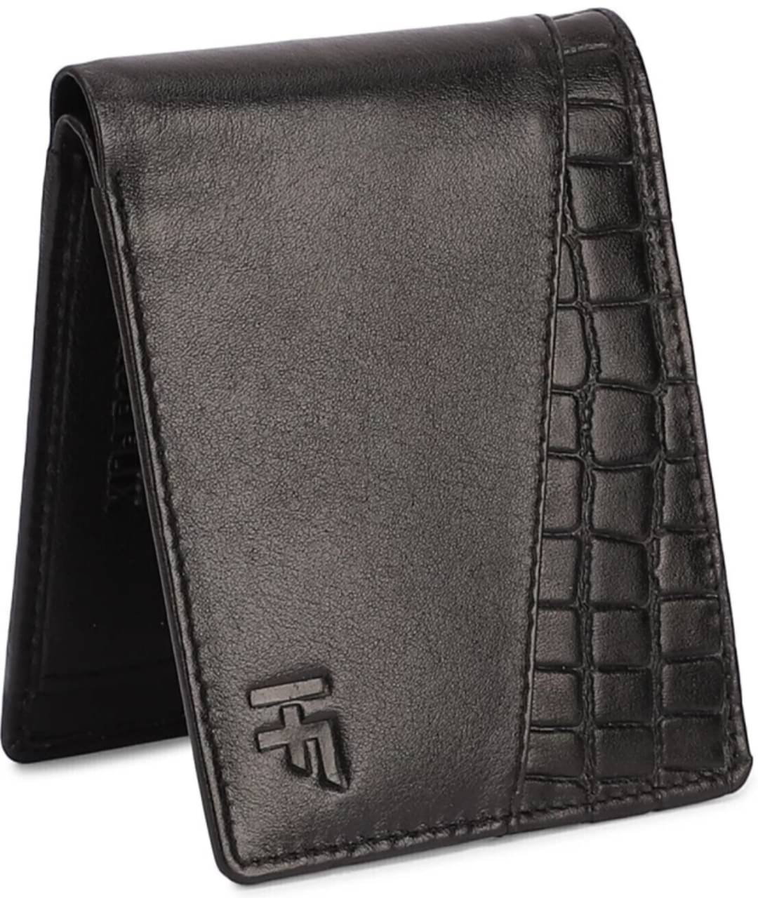     			HIDEFLIX Leather Solid Men's Regular Wallet With 4 Slots For Card ( Black , Pack of 1 )