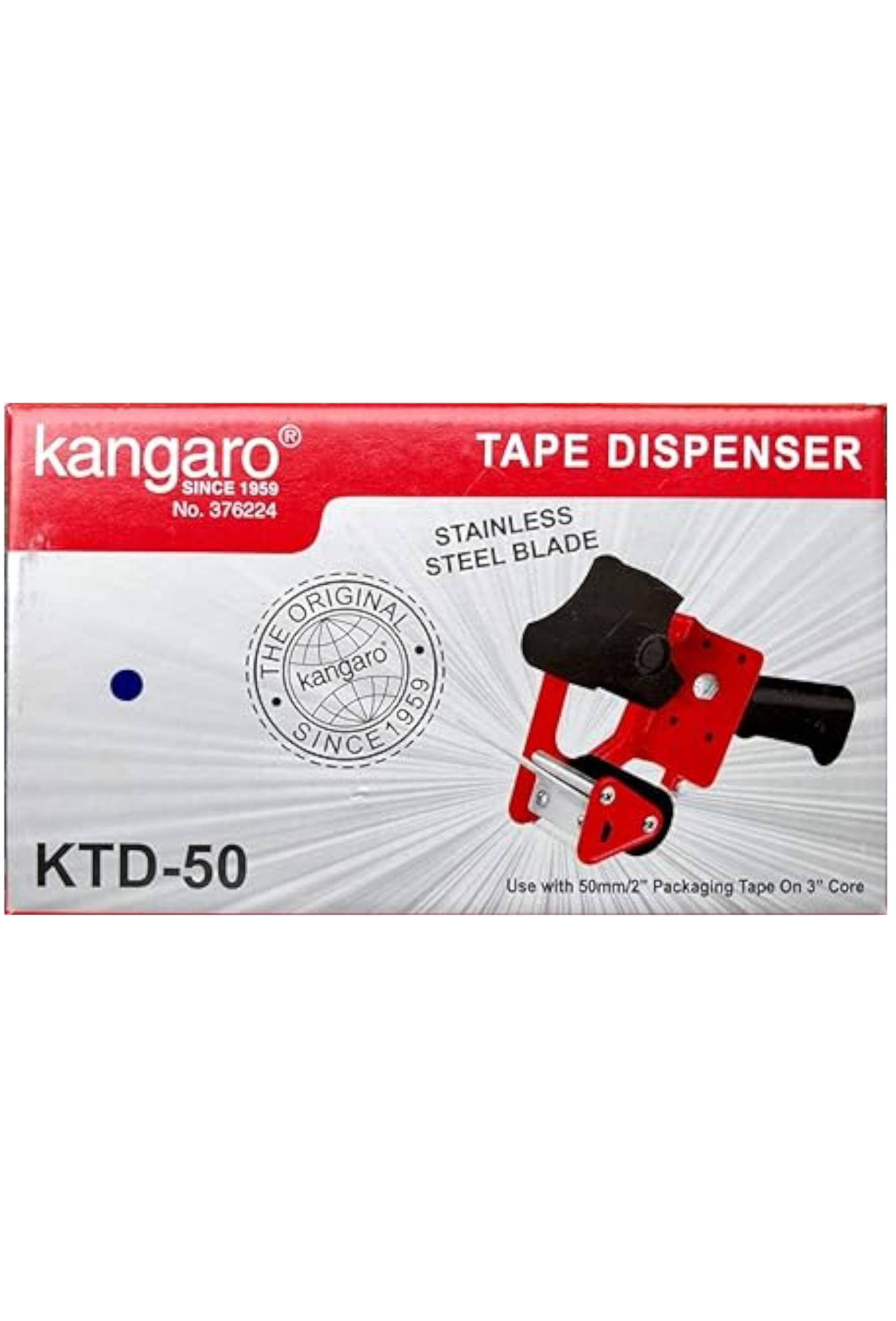     			Kangaro Heavy Duty - Tape Dispenser - 2 inch / 50 mm with Stainless Steel Blade (KTD-50)